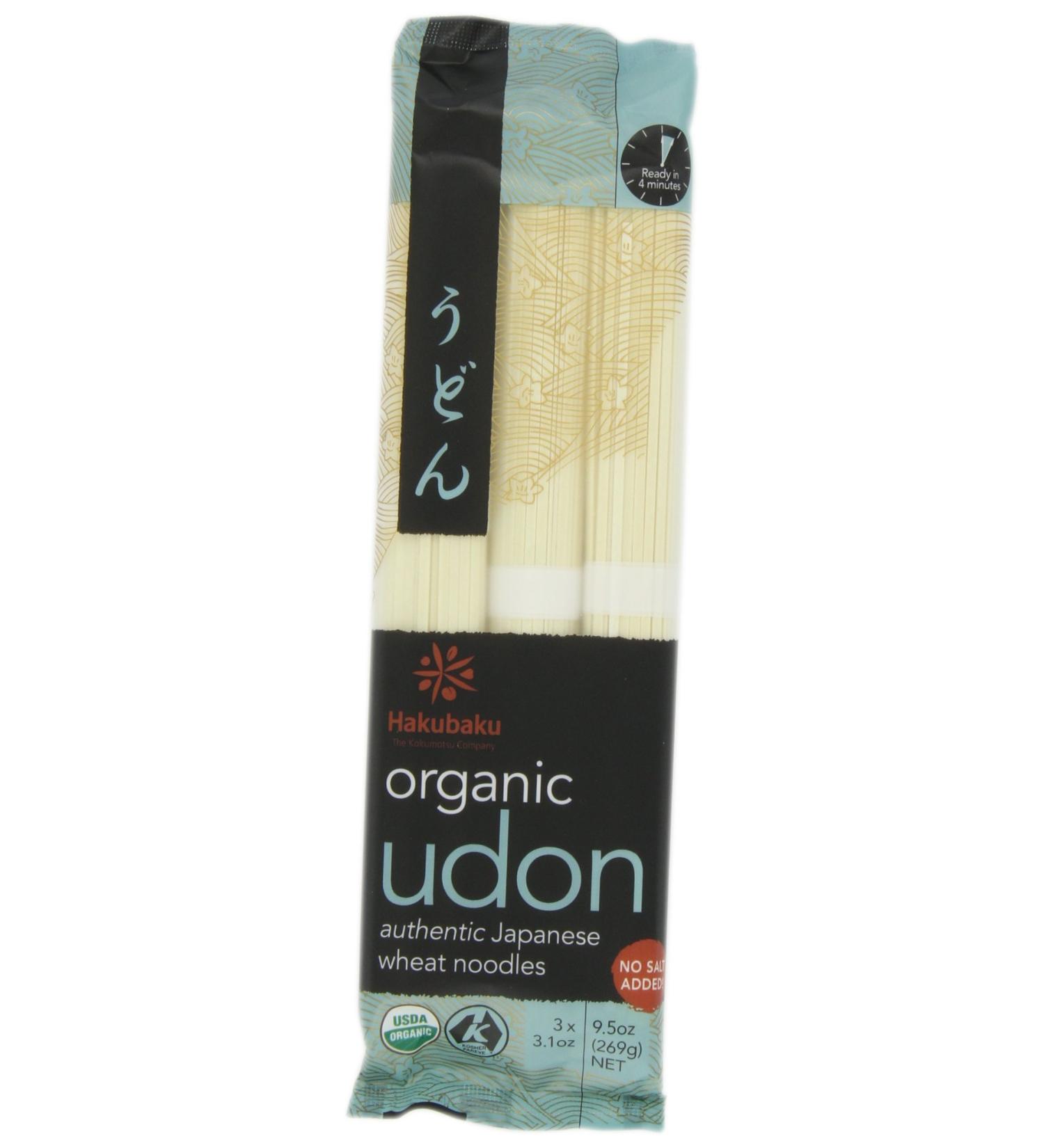 Buy Hakubaku Organic Udon Noodles - Authentic Japanese, No Added Salt, 9.5 oz (Pack of 8) - Buy Online on GoSupps.com
