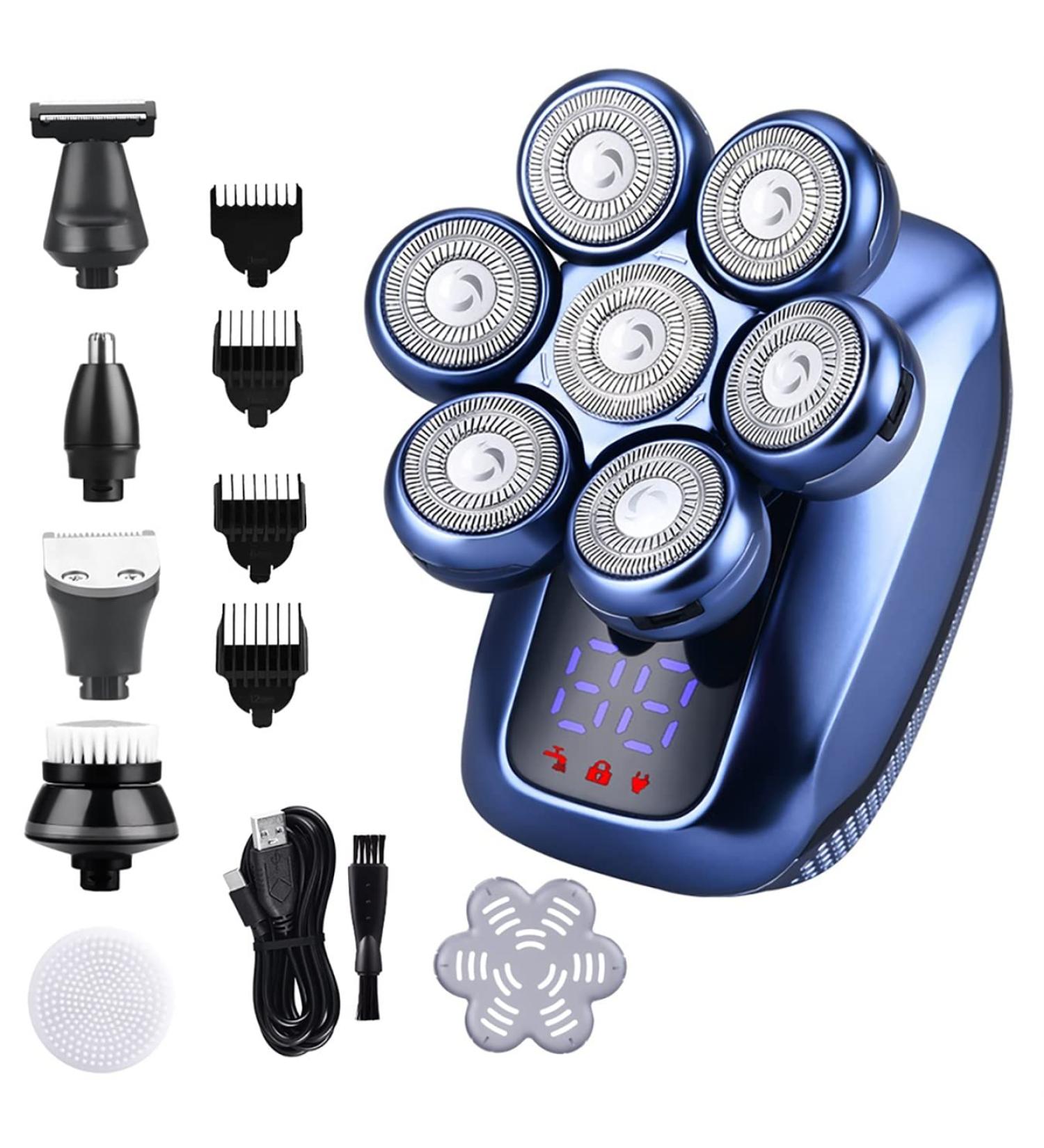 Buy 6-in-1 Men's Electric Razor & Shaver - Professional Rechargeable Beard Trimmer & Hair Clipper Set - Fast International Shipping - Buy Online on GoSupps.com