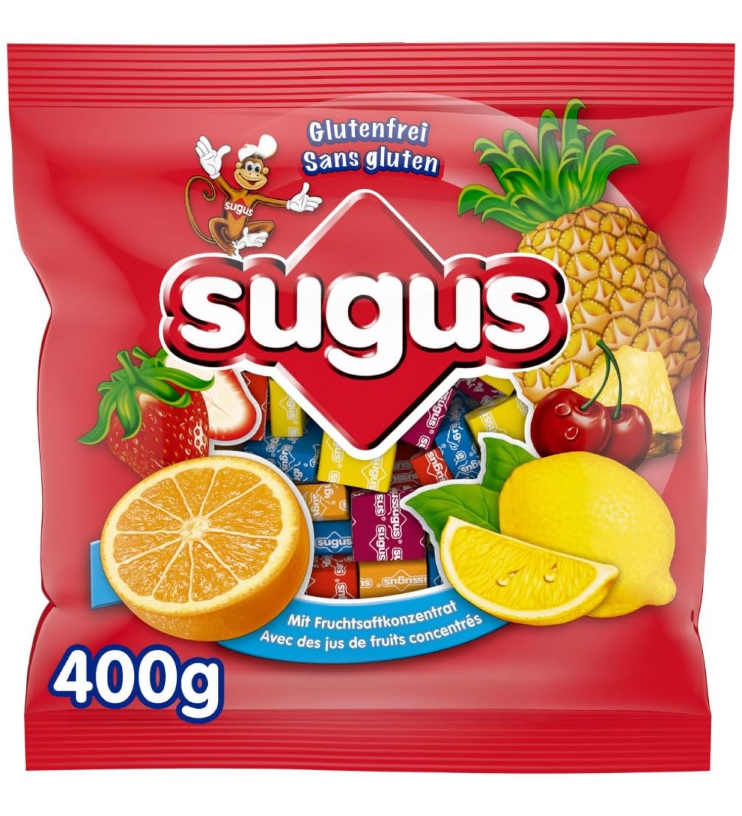 SUGUS - Bonbons aux Fruits - Sachet de 400g 18.1 x 5.9 x 20.1 cm - Buy Online on GoSupps.com