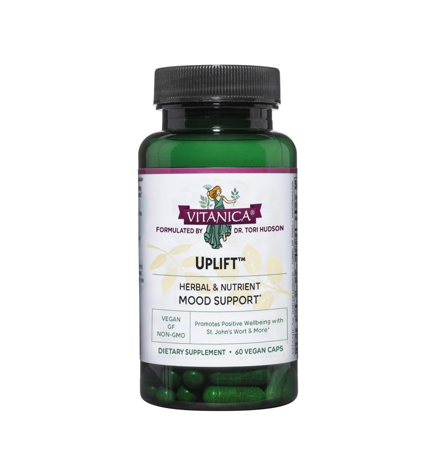 Vitanica Uplift Mood and Emotional Support Vegan 60 Capsules Uplift 60 Count (Pack of 1) - Buy Online on GoSupps.com