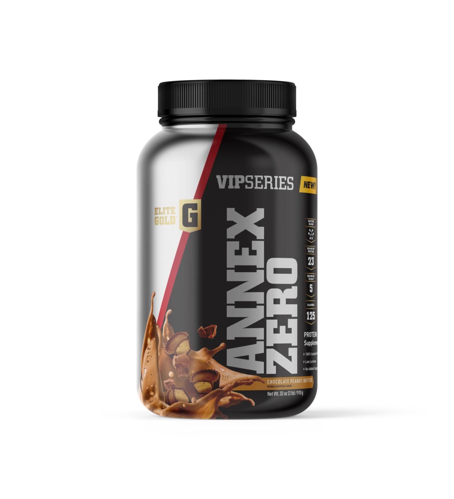 Buy Elite Gold Annex Zero Whey Isolate Protein 2lbs - Chocolate Peanut Butter Flavor | 26 Servings | Best International Shipping - Buy Online on GoSupps.com