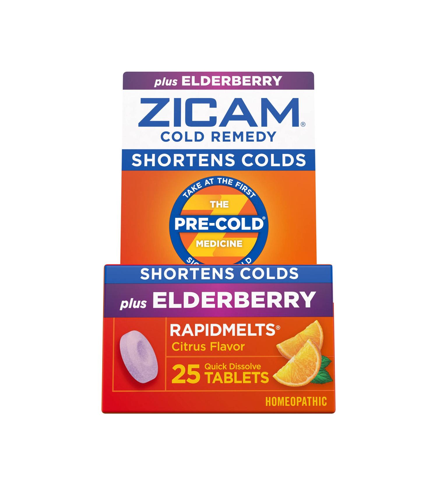 Zicam Cold Remedy RapidMelts Elderberry Citrus Flavor 25 Count - Fast Relief Formula - Buy Online on GoSupps.com