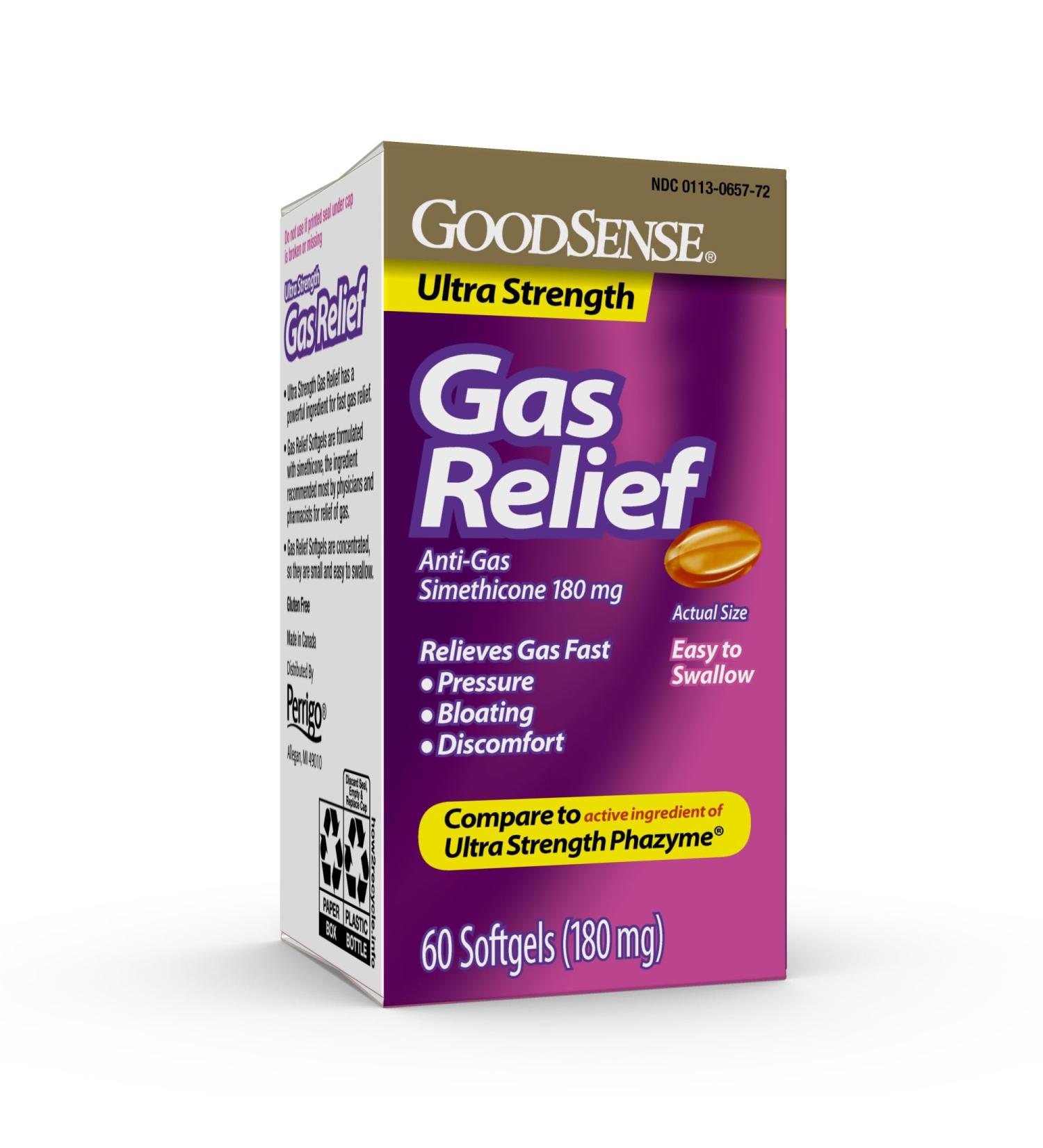 GoodSense Ultra Strength Gas Relief Softgels Simethicone 180 mg Antigas - Buy Online on GoSupps.com