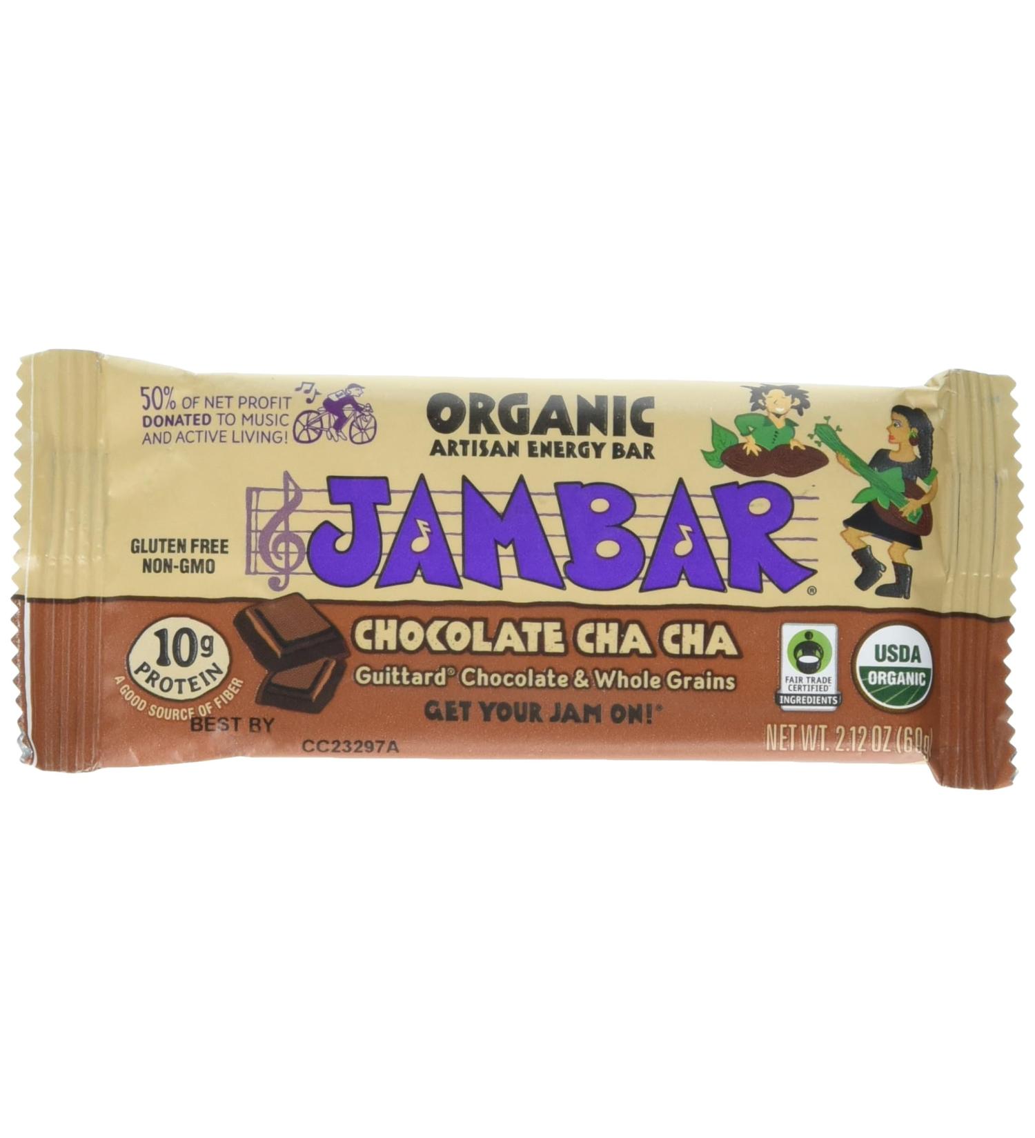 Jambar Organic Chocolate Cha Cha Energy Bar - 2.12 OZ | Healthy Snack for Energy Boost | International Shipping Available - Buy Online on GoSupps.com