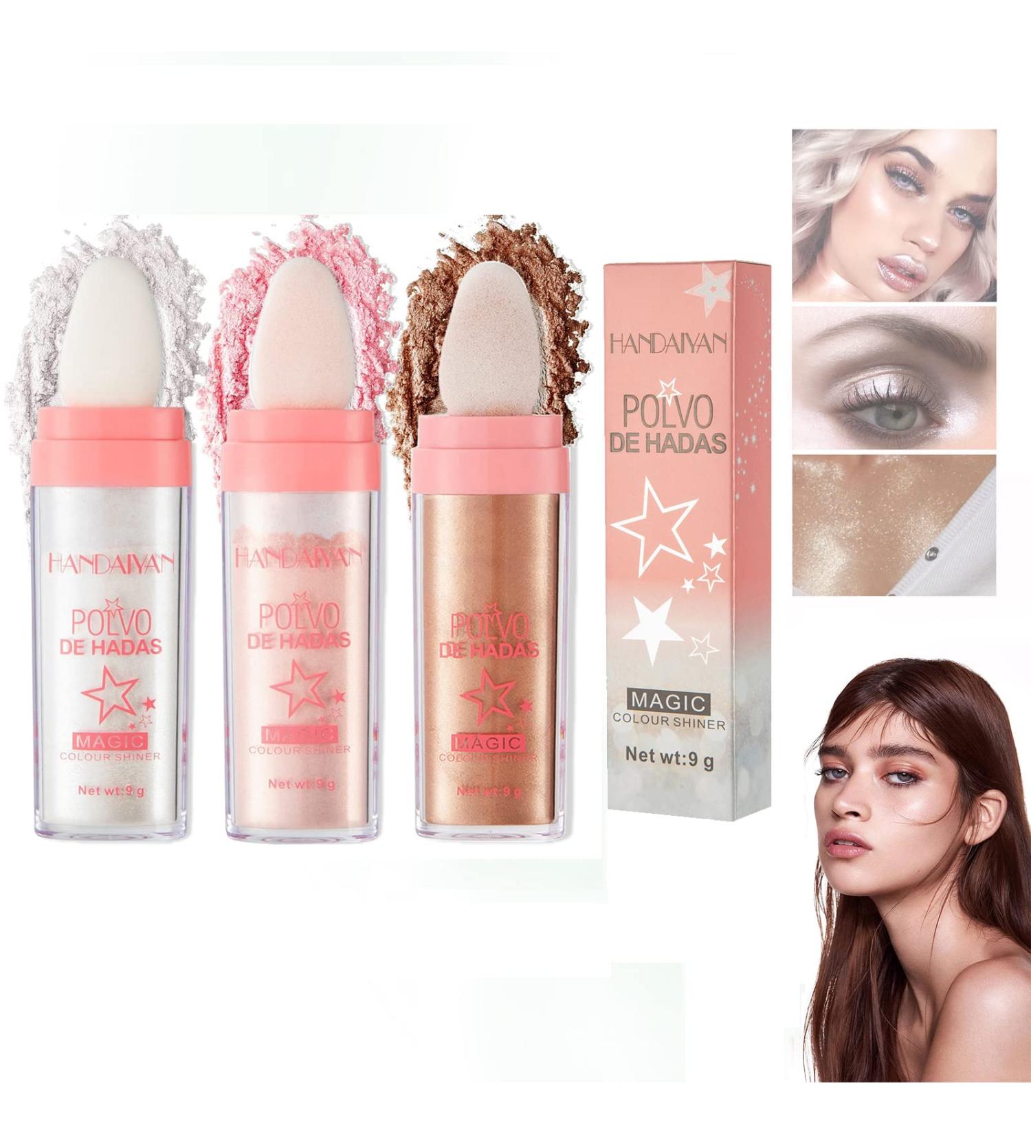 3 Colors Fairy Highlighter Makeup Body Glitter Powder Stick Set - Buy Online on GoSupps.com