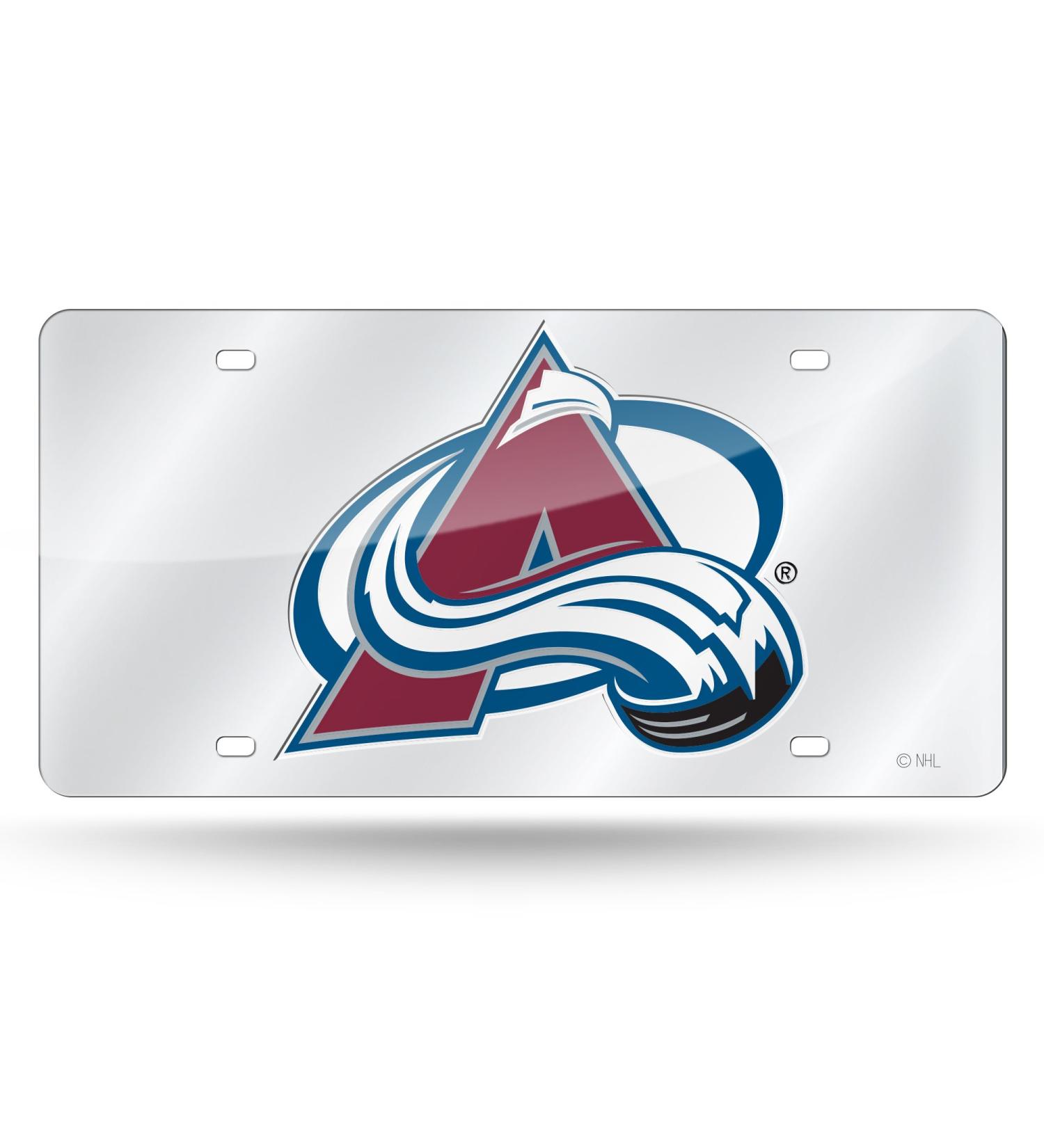 Rico Industries NHL Anaheim Ducks Laser Inlaid Metal License Plate Tag Colorado Avalanche Silver