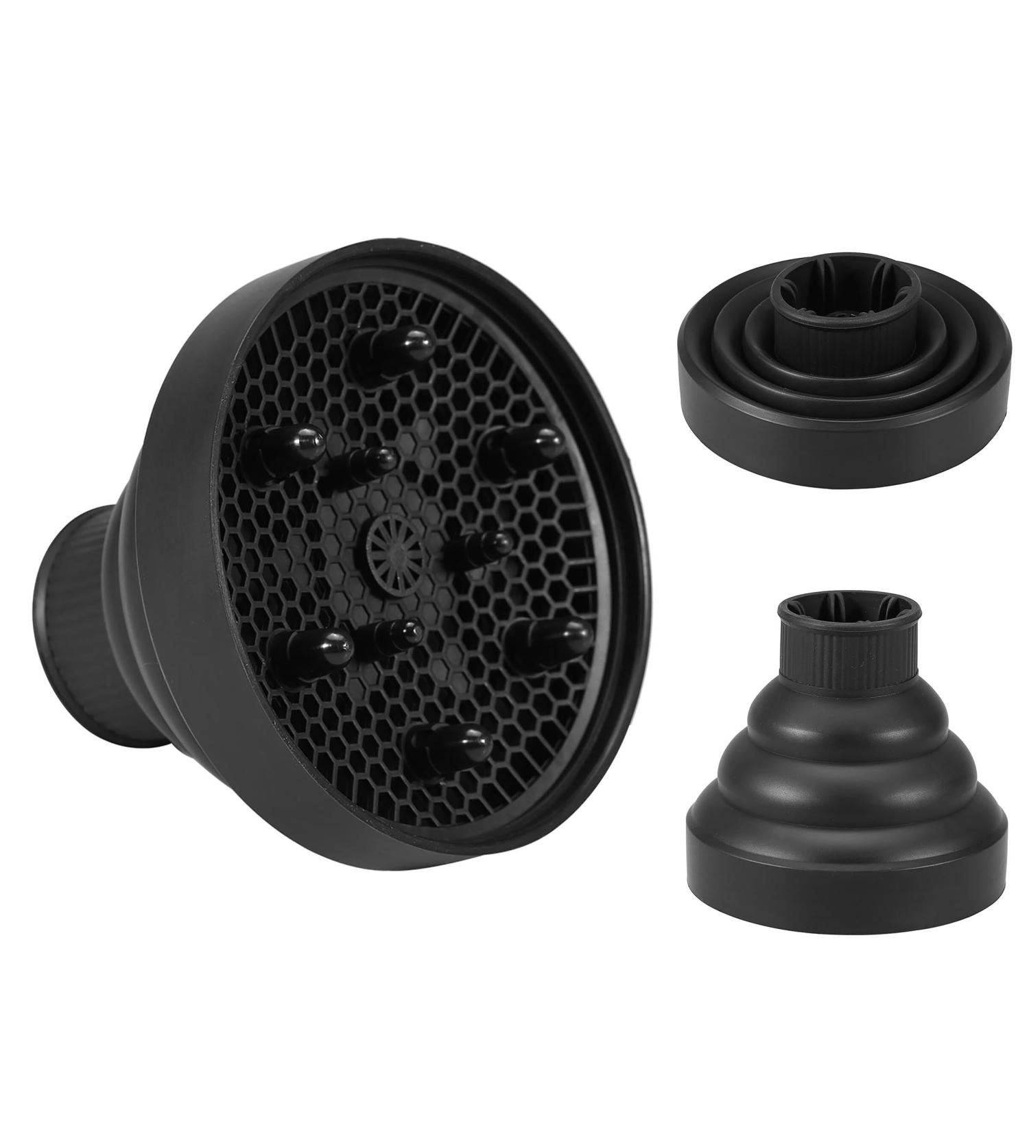 LALOCAPEYO Portable Travel Folding Design Hair Dryer Hood Hair Dryer Diffuser Accessory Suitable for Most Hair Dryers (Black) - Buy Online on GoSupps.com