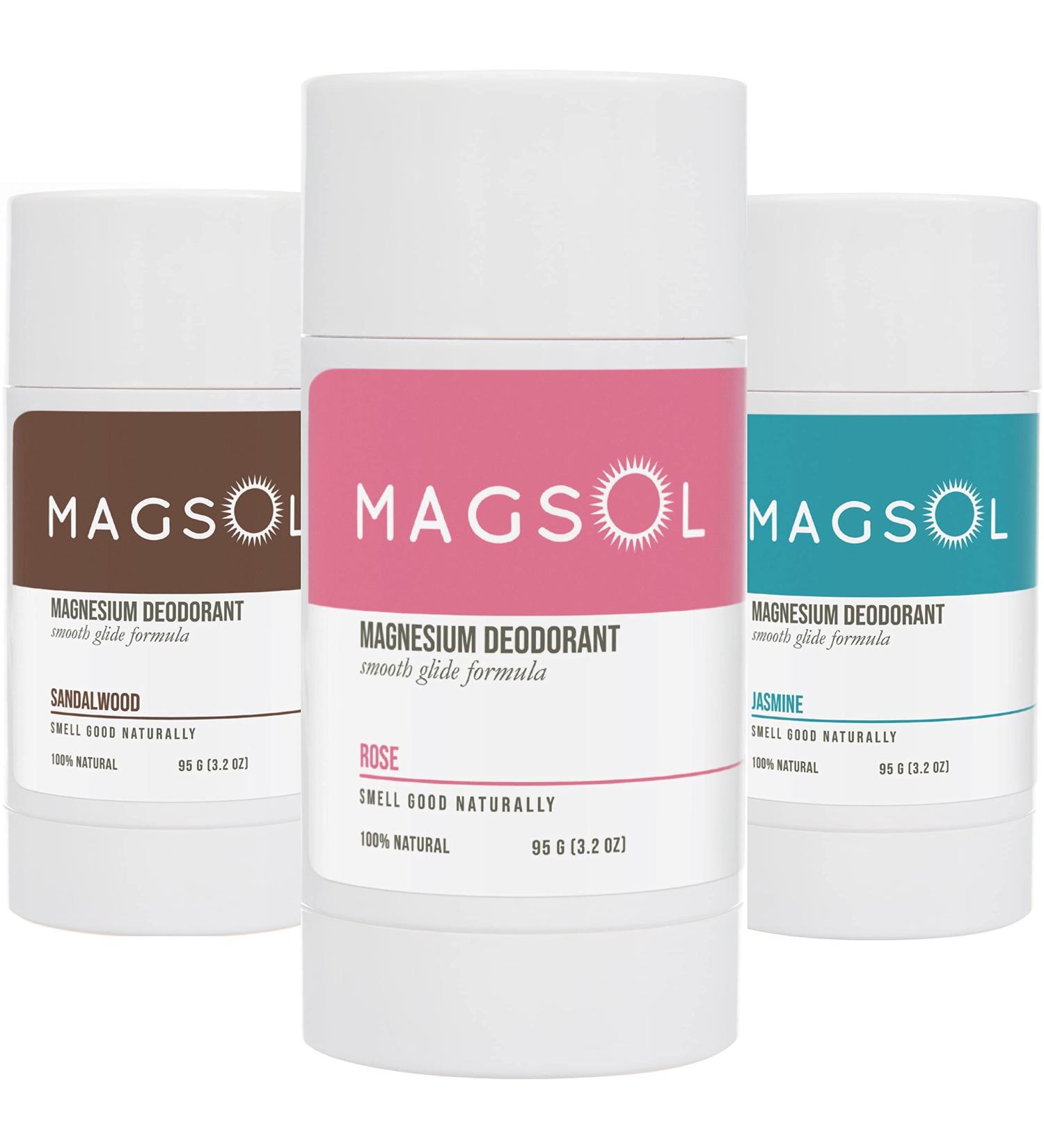 MAGSOL Natural Deodorant for Men & Women - Mens Deodorant with Magnesium - Perfect for Ultra Sensitive Skin Aluminum Free Deodorant for Women Baking Soda Free 3 Pack - Buy Online on GoSupps.com