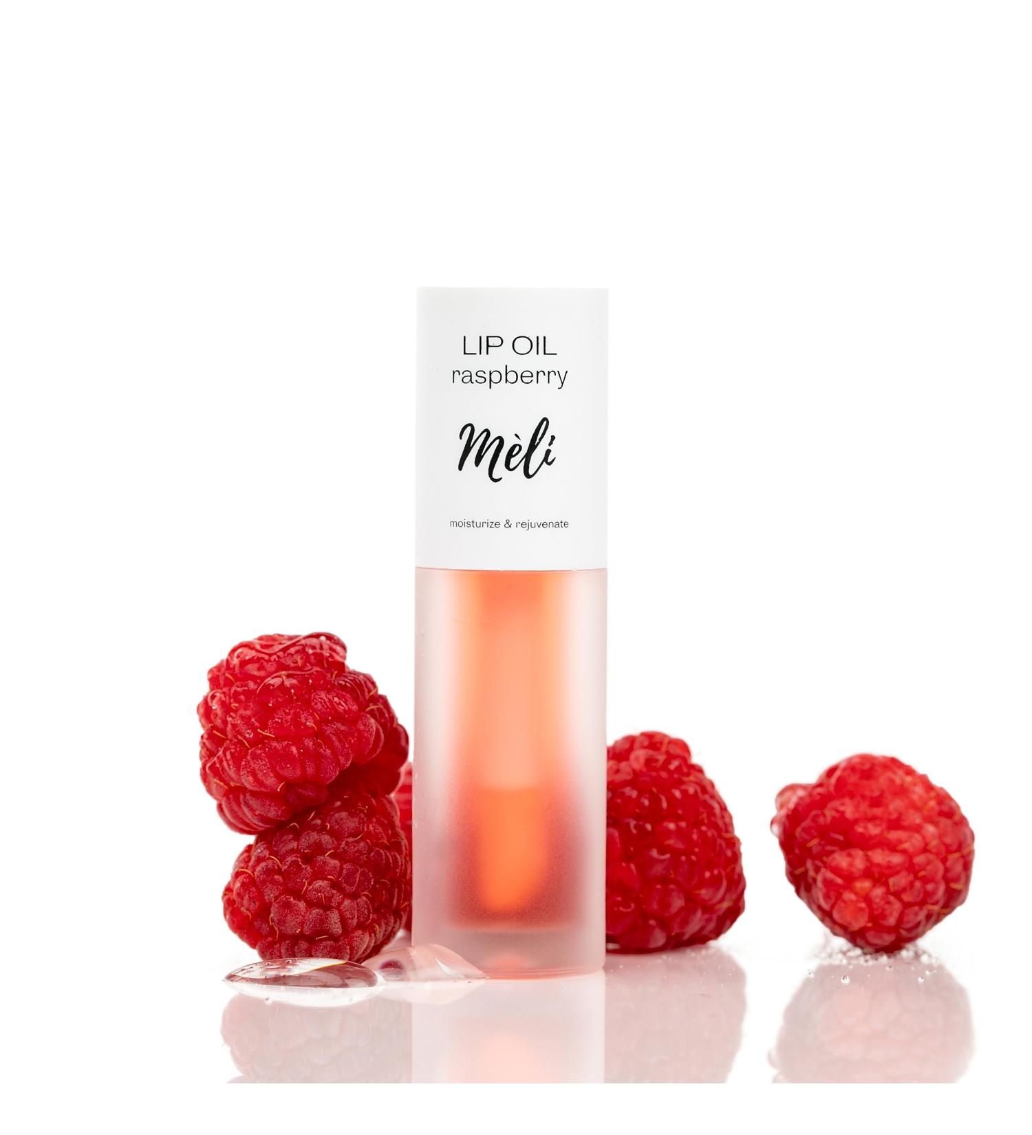 M LI Organic Lip Oil with Hyaluronic Acid | Non-Sticky Natural Lip Gloss for Moisturizing & Revitalizing | Clear Raspberry Flavor - Buy Online on GoSupps.com