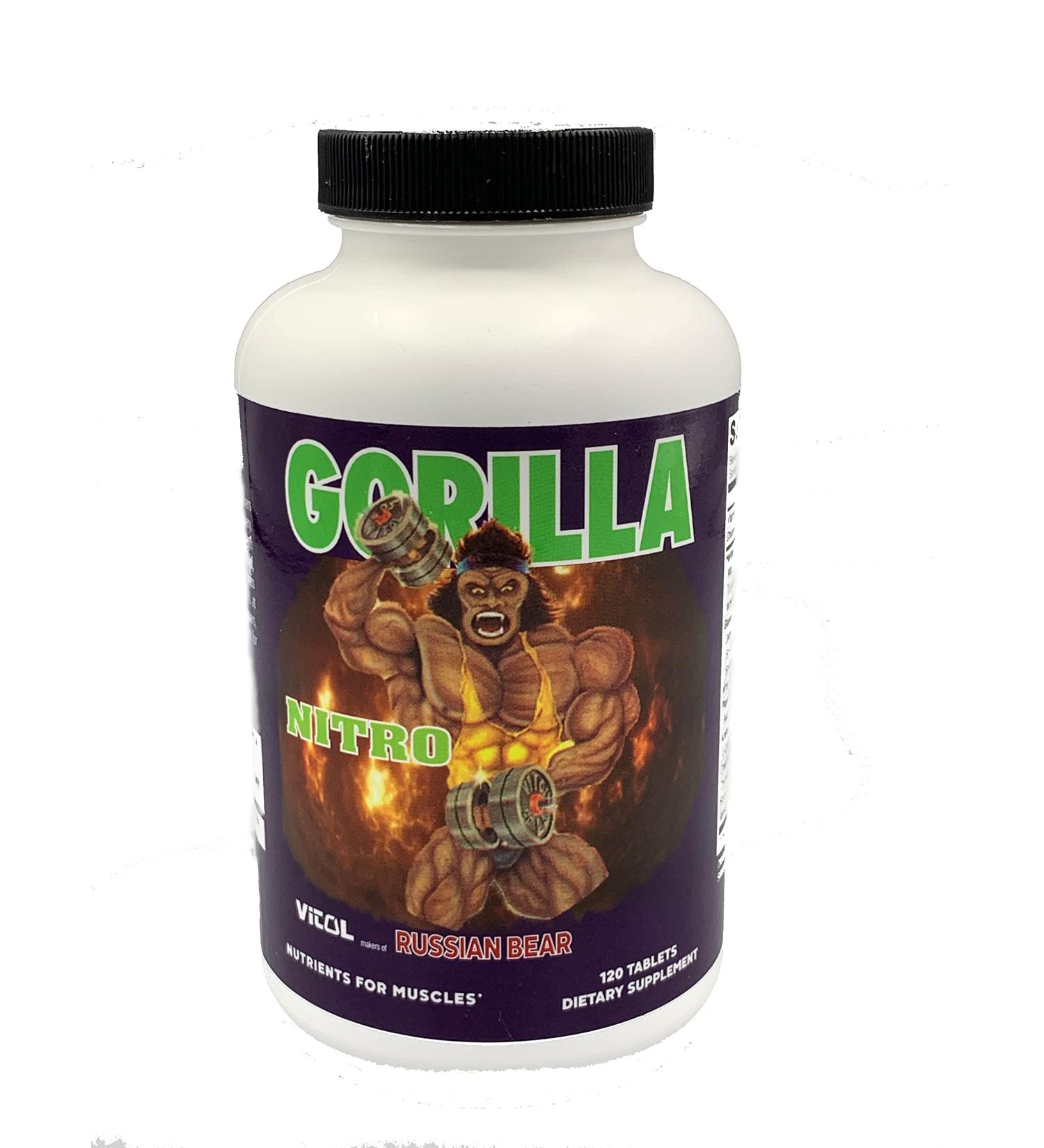 Vitol Gorilla Nitro 120 Tablets - Boost Energy & Performance | International Shipping Available - Buy Online on GoSupps.com