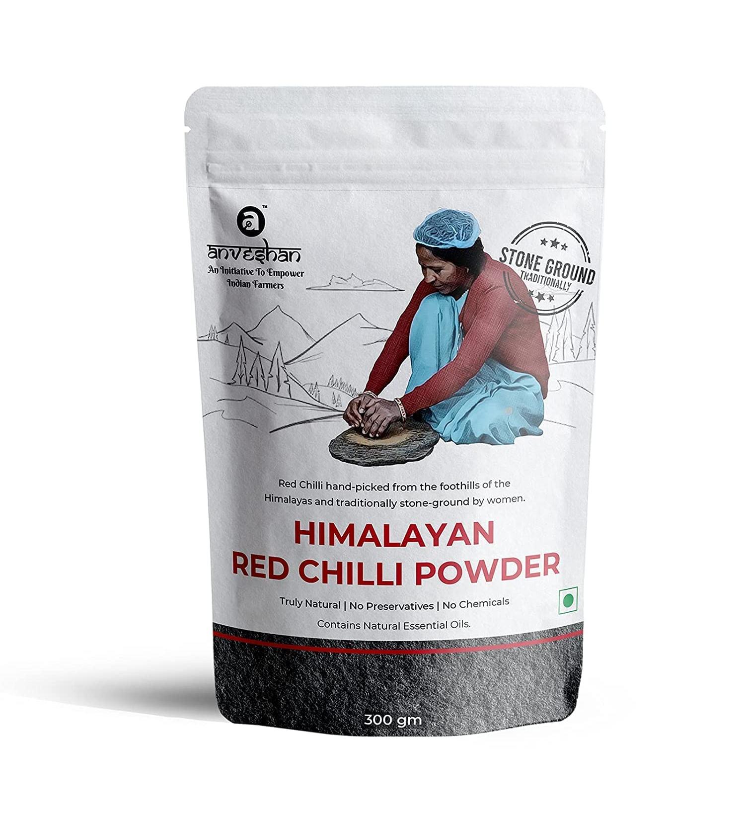 QURA Himalayan Red Chilli Powder - 300g | Hand Ground | Preservative Free | Rich in Essential Oil - Buy Online on GoSupps.com