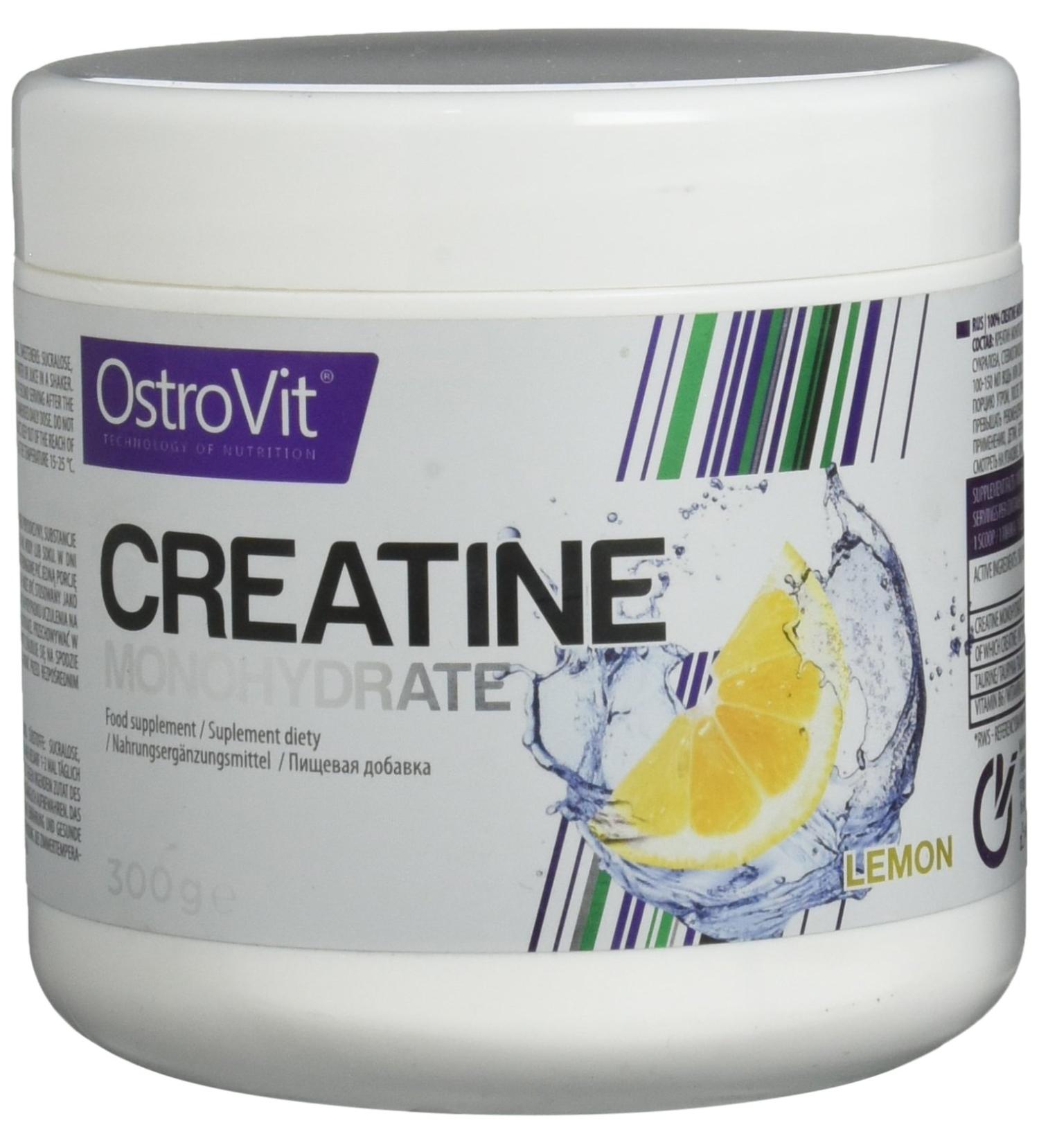 OstroVit CREATINE LEMON - 300g Pack | Pure Creatine Monohydrate for Enhanced Performance | International Shipping Available - Buy Online on GoSupps.com