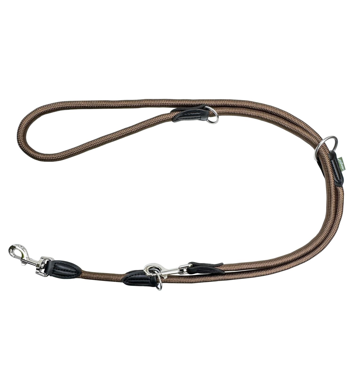 Leitengr n Dog Leash Derby | 2m Adjustable Nylon Leash for Medium to Large Dogs | Elegant Braun Oak Bark - Durable & Flexible - Buy Online on GoSupps.com