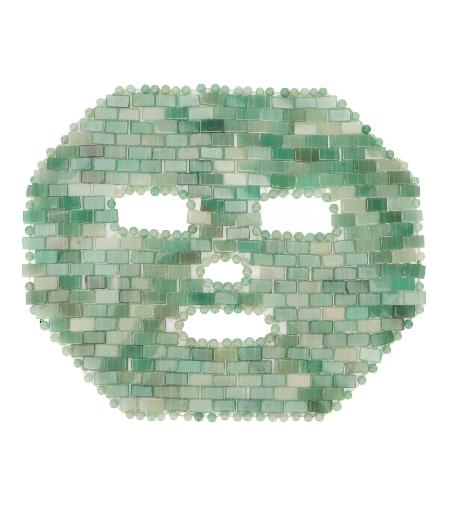 Jadestone Face Eye Mask - Spa Quality Facial Cover & Massage for Dark Circles - Fuchsite Quartzite - Buy Online on GoSupps.com