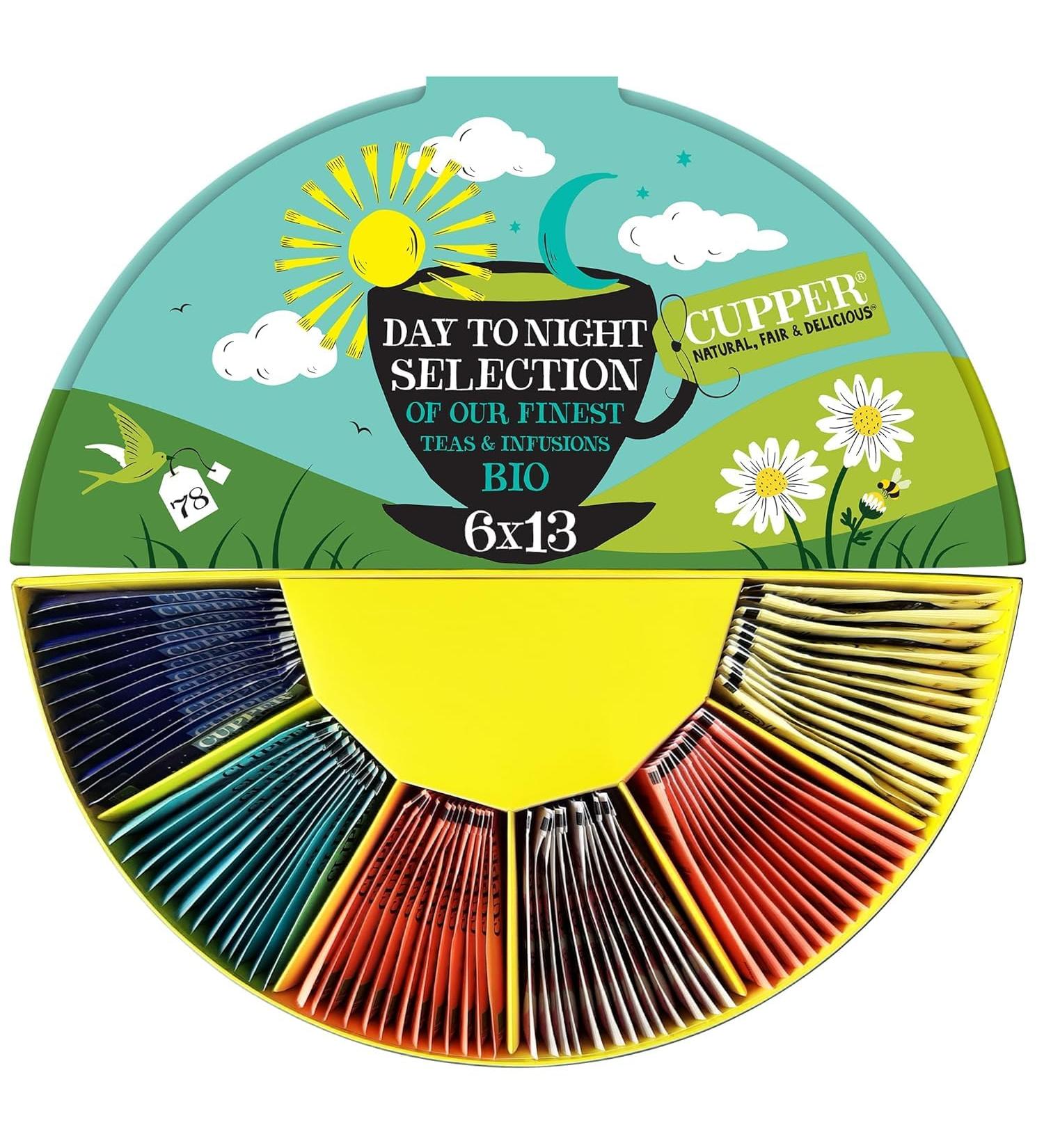 Cupper Bio Tee Gift Set - Premium Day to Night Tea Collection (78 Bags) - Perfect Gift for Tea Lovers - Buy Online on GoSupps.com