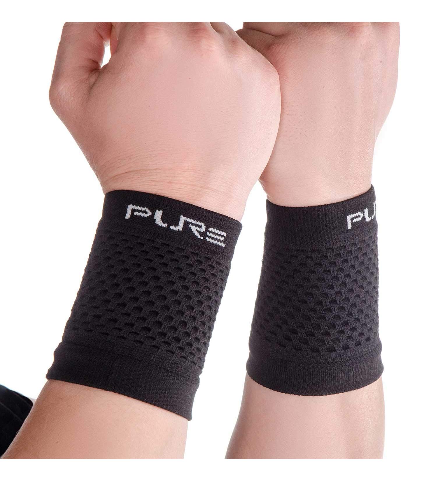 Compression Wrist Sleeves | Relieve Carpal Tunnel & Arthritis | Lightweight Medium Size (1 Pair) - Midnight Black - Buy Online on GoSupps.com