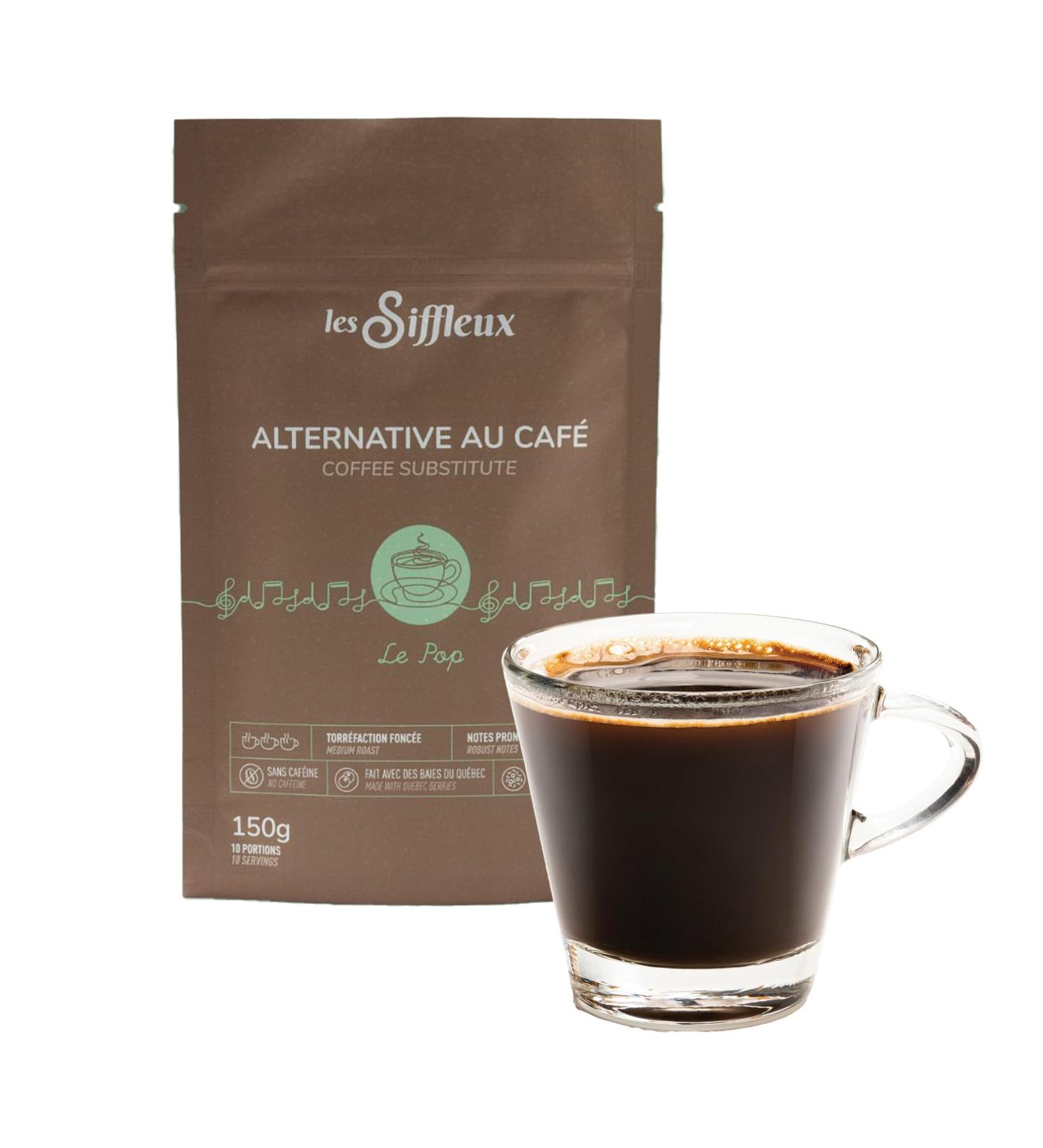 LES SIFFLEUX Coffee Alternative (Pop Dark Roast 150g) Made From Cranberries Burdock & Astragalus Brewing Powder Drink - Caffeine-Free Infusion Sugar-Free Vegan Coffee Substitute - Buy Online on GoSupps.com