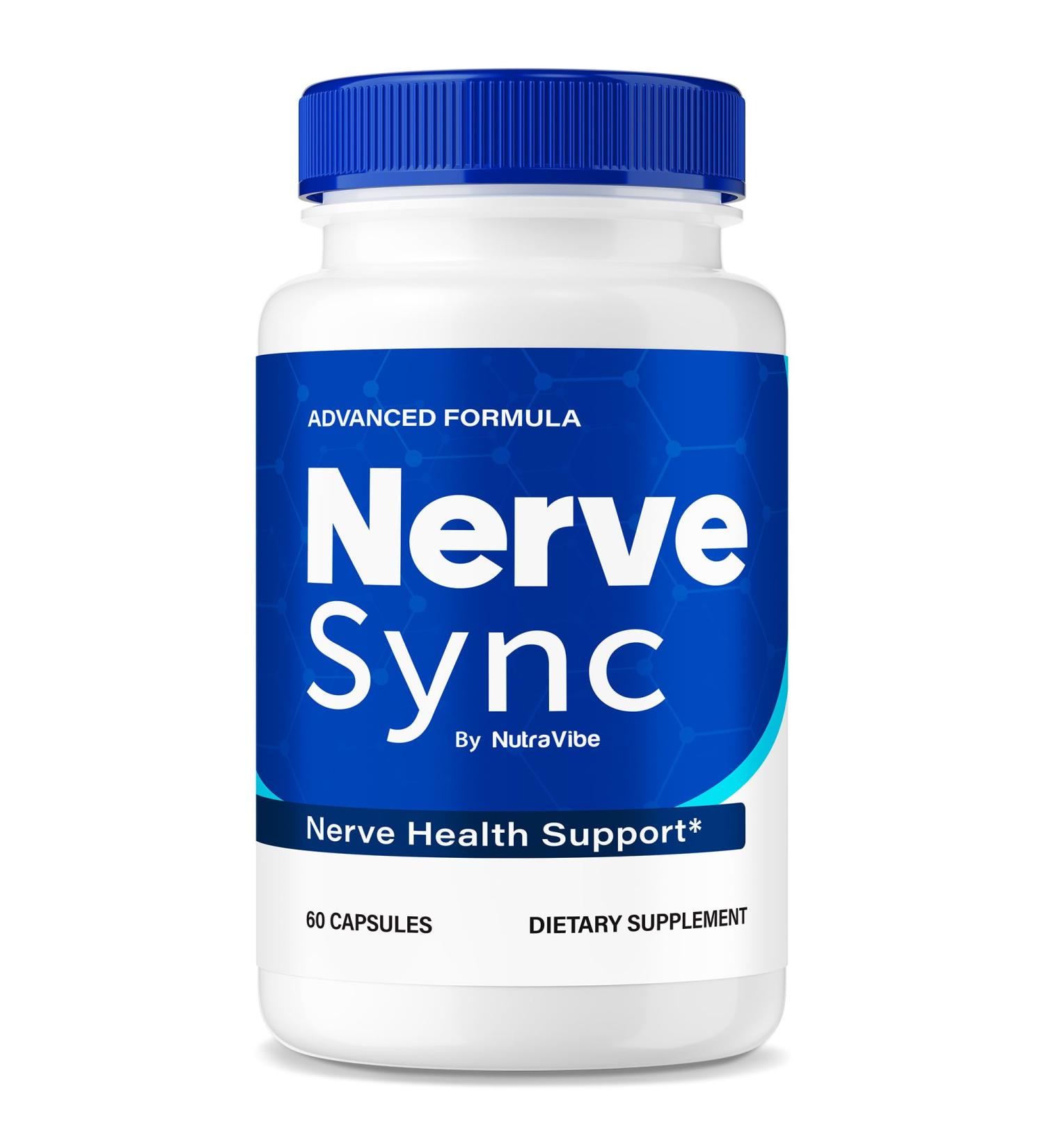 NutraVibe Nerve Sync Daily Nerve Support Formula with a Balanced Blend for Healthy Nerve Function Comfort & Wellness | NerveSync Easy-to-Swallow Pills for Everyday Use (60 Capsules) - Buy Online on GoSupps.com