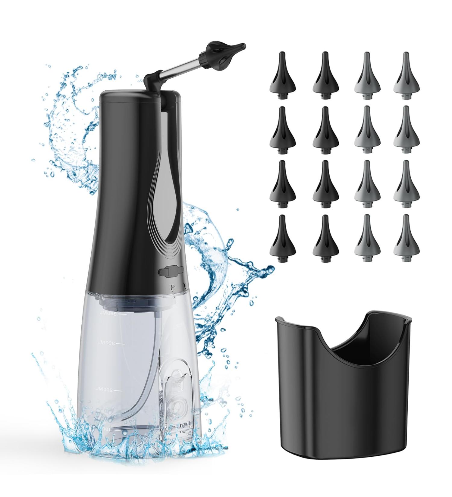 Kid - Friendly Ear Wax Removal Kit: BANKKY Water - Powered Irrigator with 16 Tips for Adults & Children at Home - Buy Online on GoSupps.com
