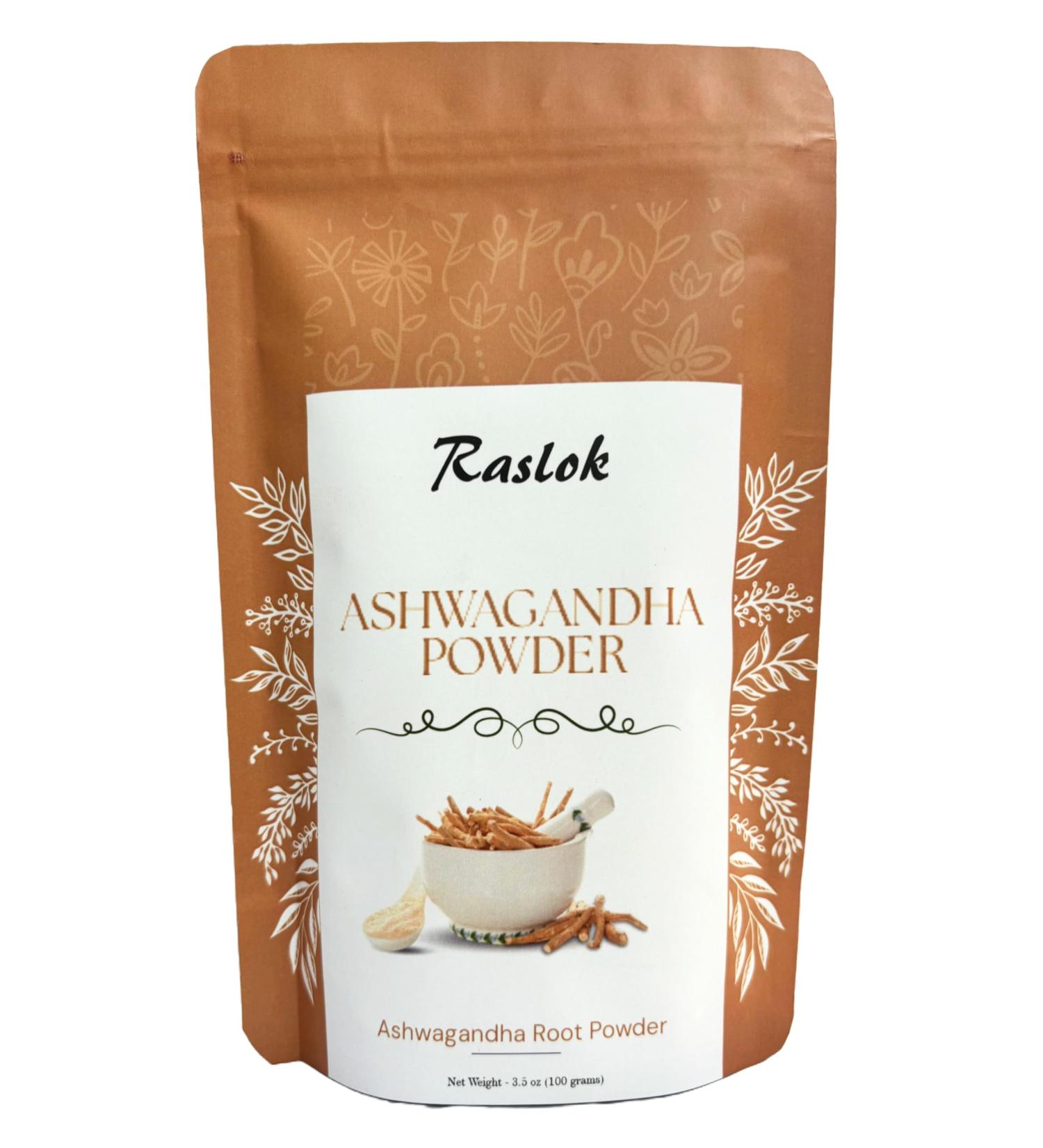 Ashwagandha Root Powder| Finest Grade A Root Powder - Withania Somnifera | Non-GMO Vegan & Raw from India (3.52 Oz) 3.52 Ounce (Pack of 1)