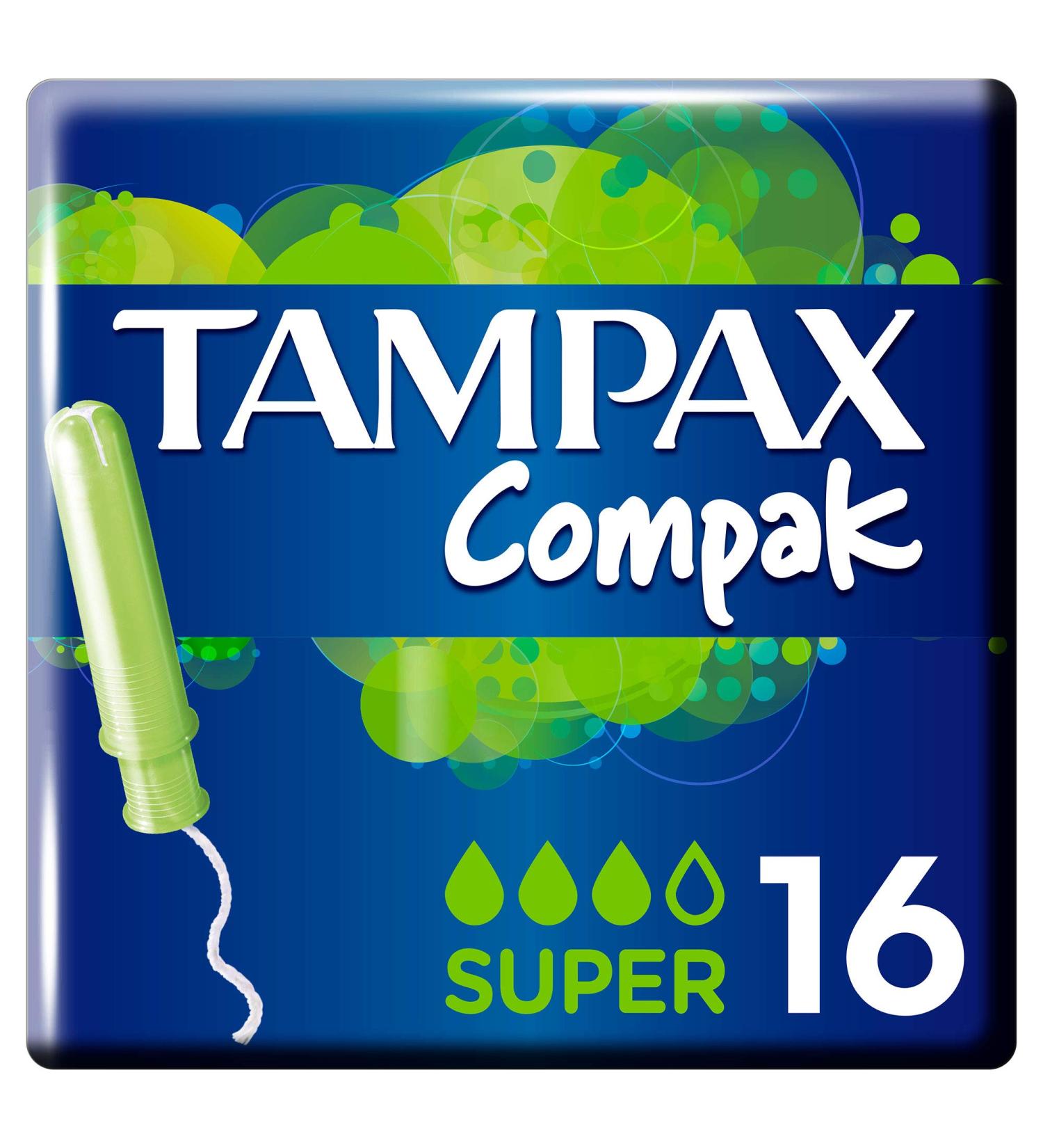 Tampax Compak Super 16S - Ultra Absorbent Tampons for Ultimate Comfort | Shop Internationally | Free Shipping - Buy Online on GoSupps.com