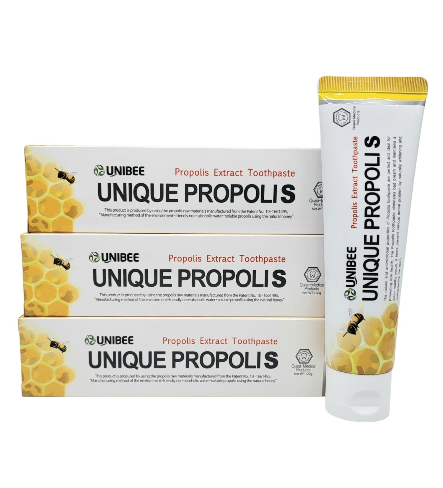 UNIBEE Propolis Toothpaste - Fluoride-Free Water Soluble Sensitive Teeth Relief 120g (Pack of 3) - International Shipping Available - Buy Online on GoSupps.com