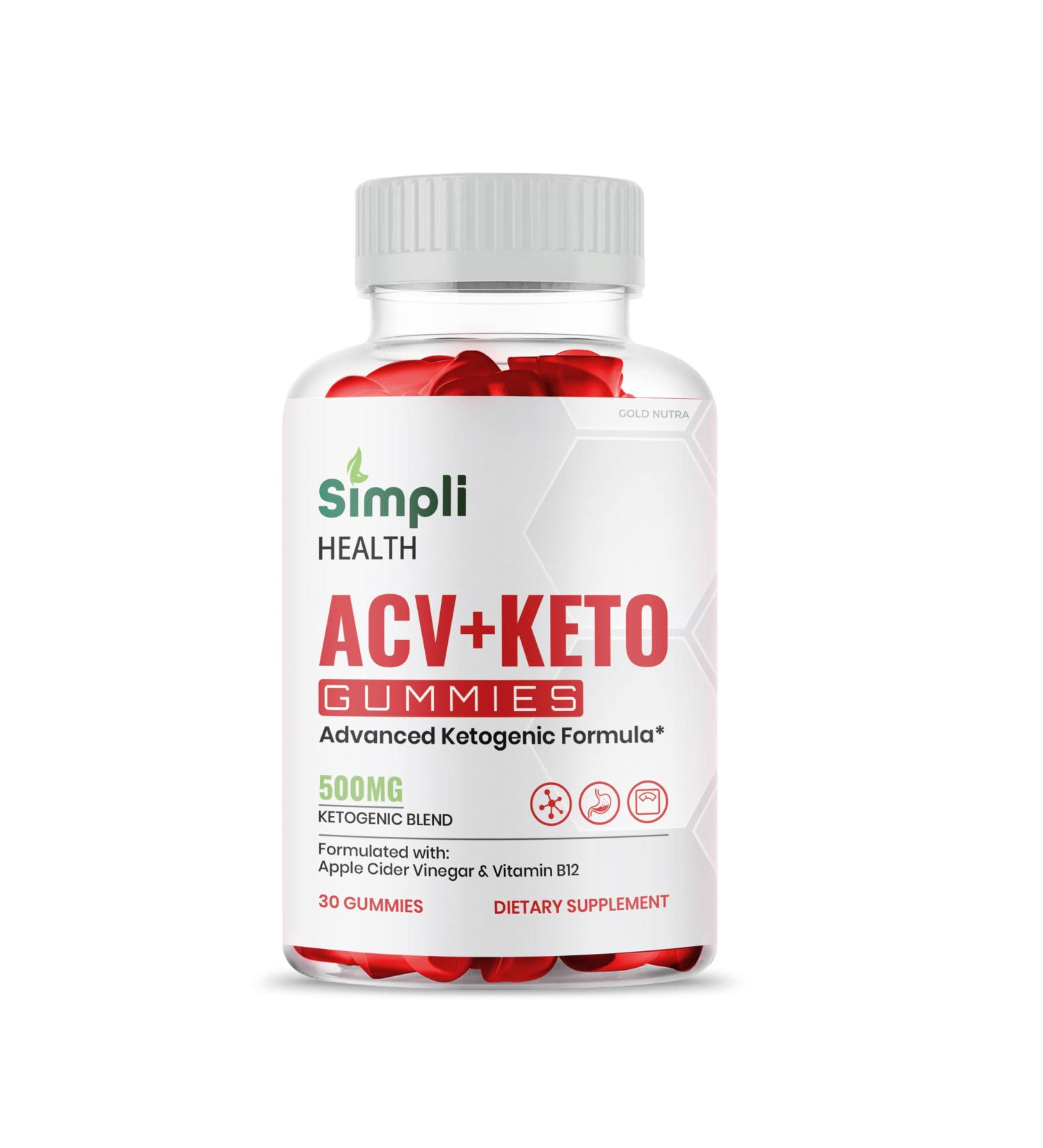 Gold Nutra (1 Pack) Simpli Health ACV Keto Gummies Maximum Strength - Buy Online on GoSupps.com