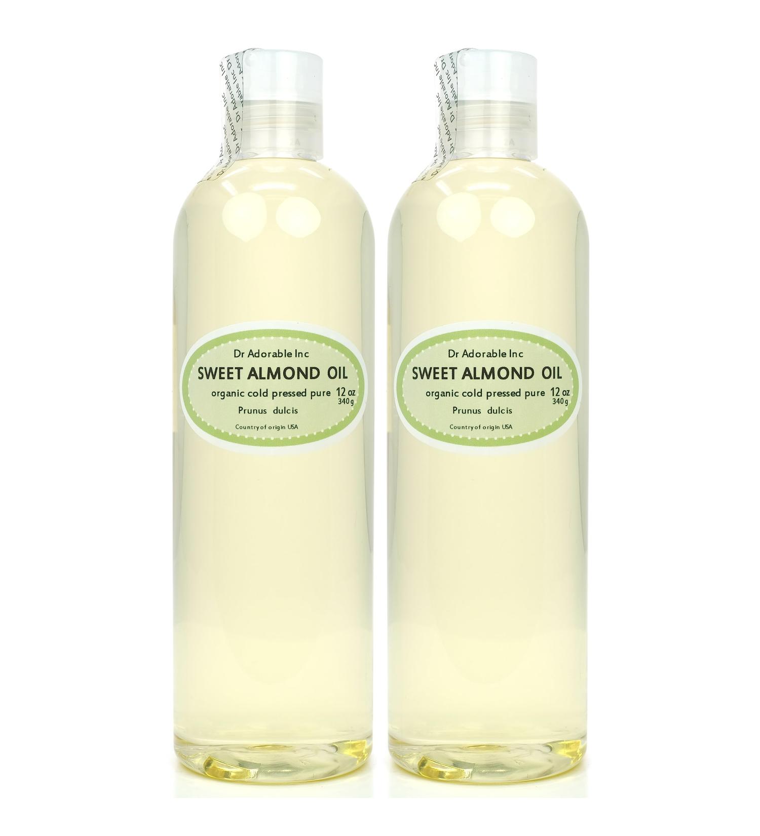 Dr Adorable - 24 oz - Sweet Almond Oil - 100% Pure Natural Organic Cold Pressed 24 oz (2 of 12 oz) - Buy Online on GoSupps.com