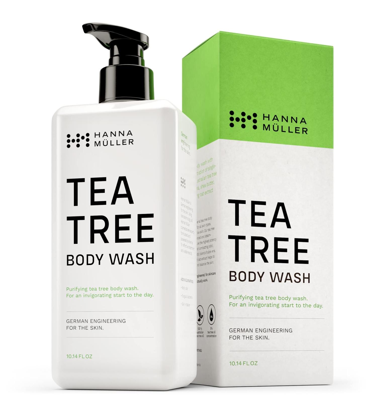 Tea Tree Body Wash - 5% Australian Tea Tree Oil & Aloe Vera - Acne Fighting & Hydrating Formula - Buy Online on GoSupps.com
