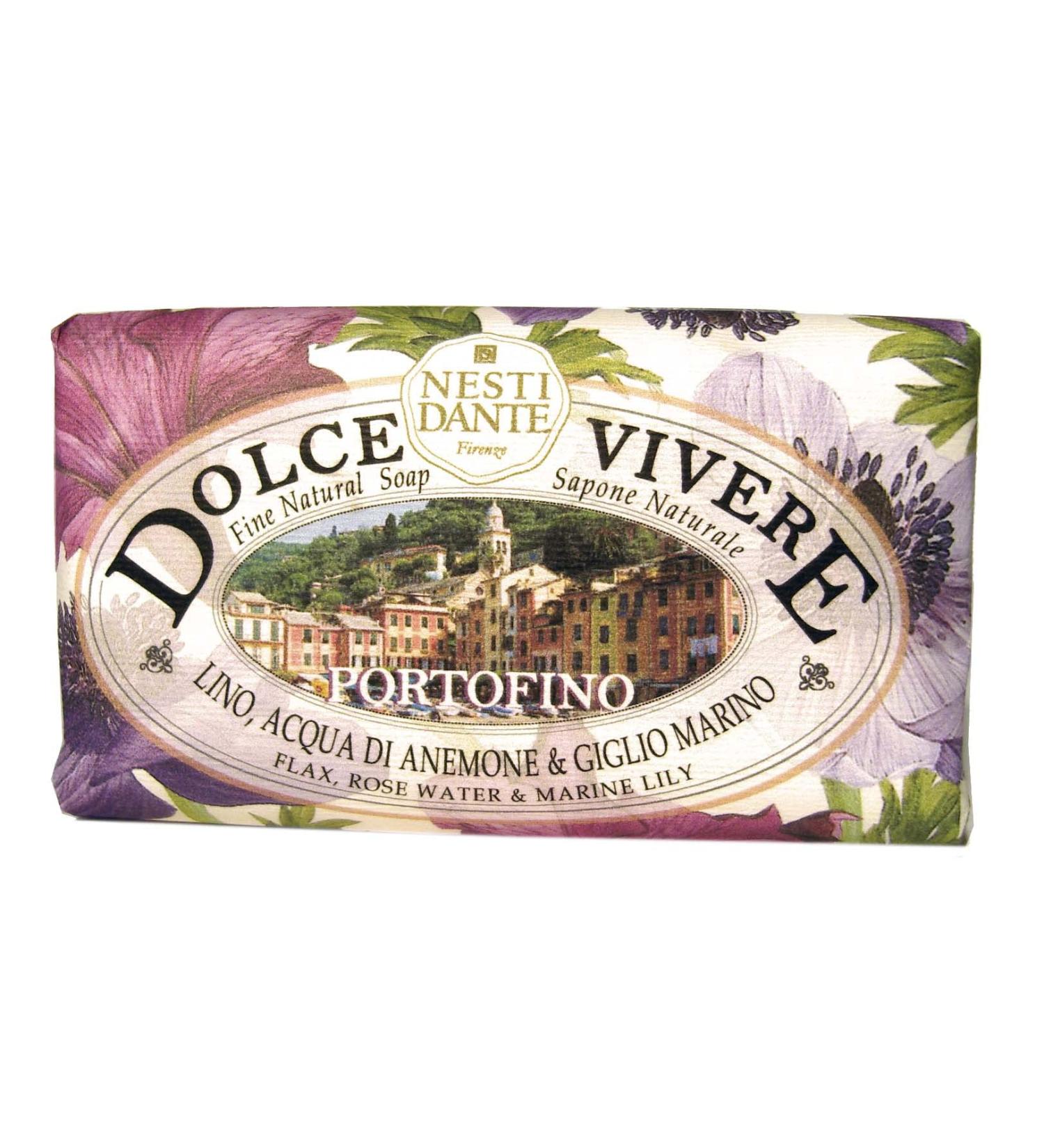 Nesti Dante Dolce Vivere Portofino Soap - Flax Rose Water & Marine Lily 250g | Luxury Natural Skincare Online - Buy Online on GoSupps.com