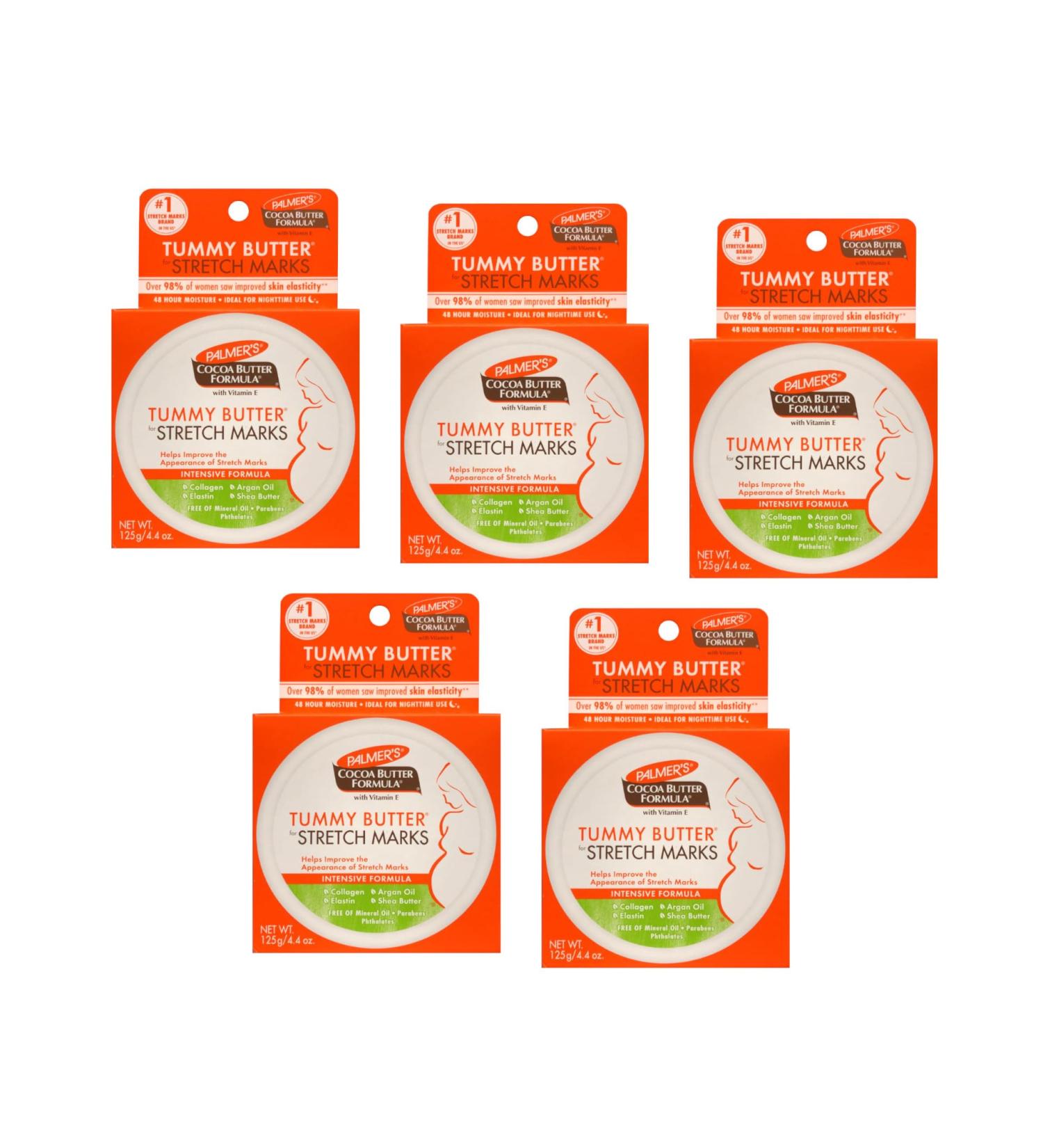 Palmer's Tummy Butter for Stretch Marks with Vitamin E 4.4 oz jar (Pack of 5) - Buy Online on GoSupps.com