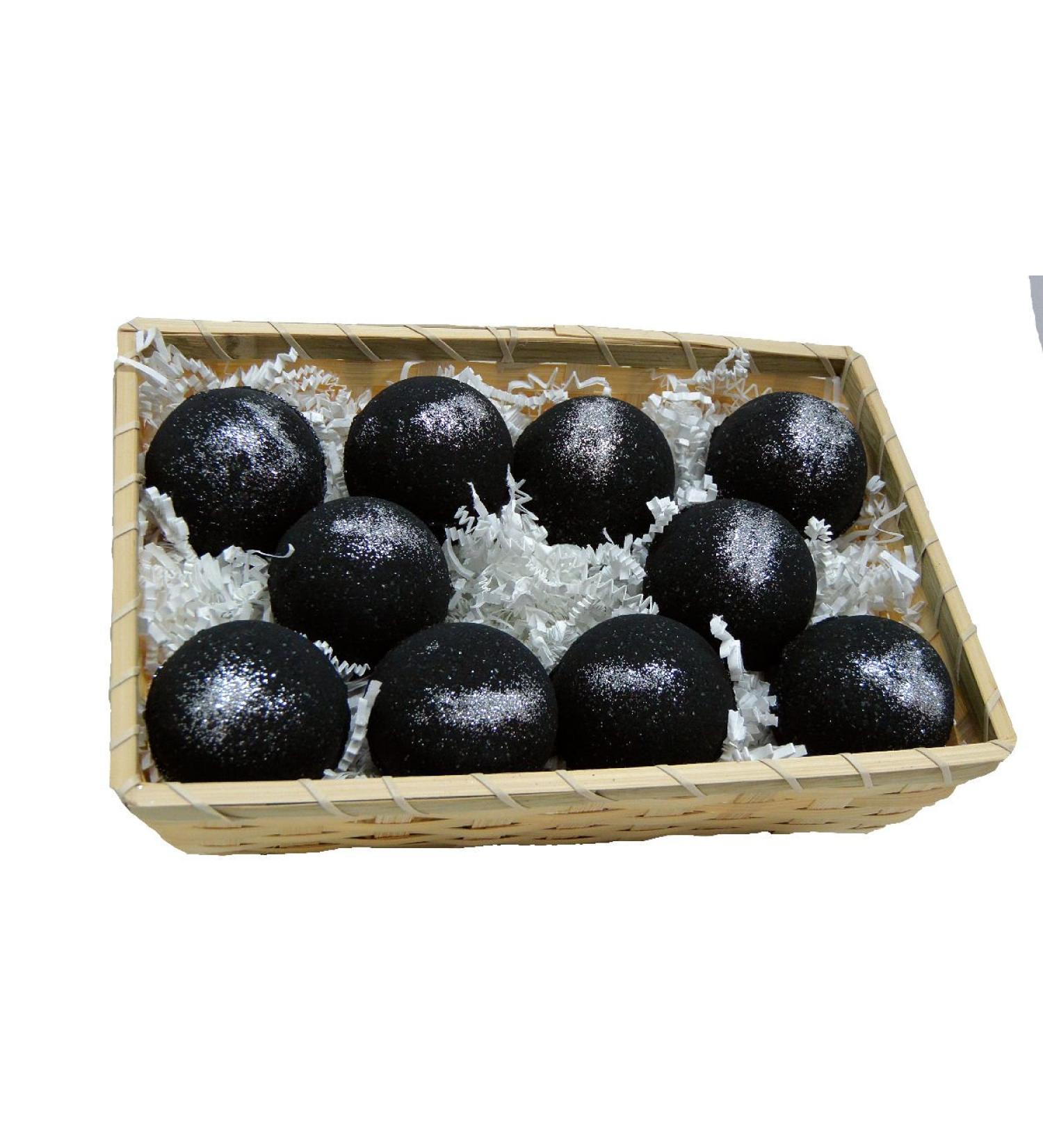 10pc Black Bath Bombs 5.7oz with Aloe Vera & Kaolin Clay | Little Black Dress Scent | Gift Basket - Buy Online on GoSupps.com