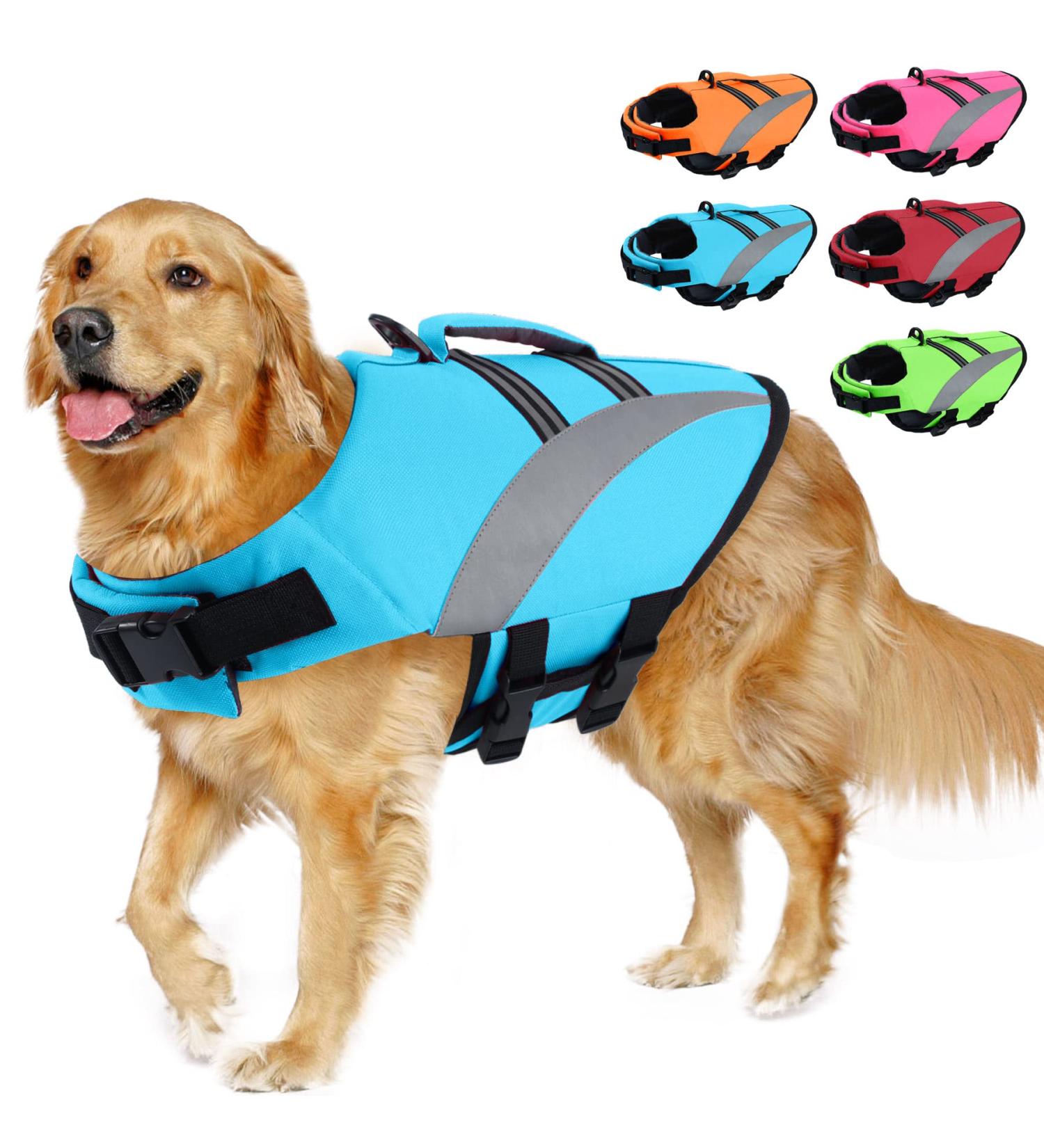Alagirls Medium Ripstop Dog Lifeguard Vest with Rescue Handle - Blue L (53-72cm Chest) | Perfect for Small Medium & Large Dogs - Buy Online on GoSupps.com