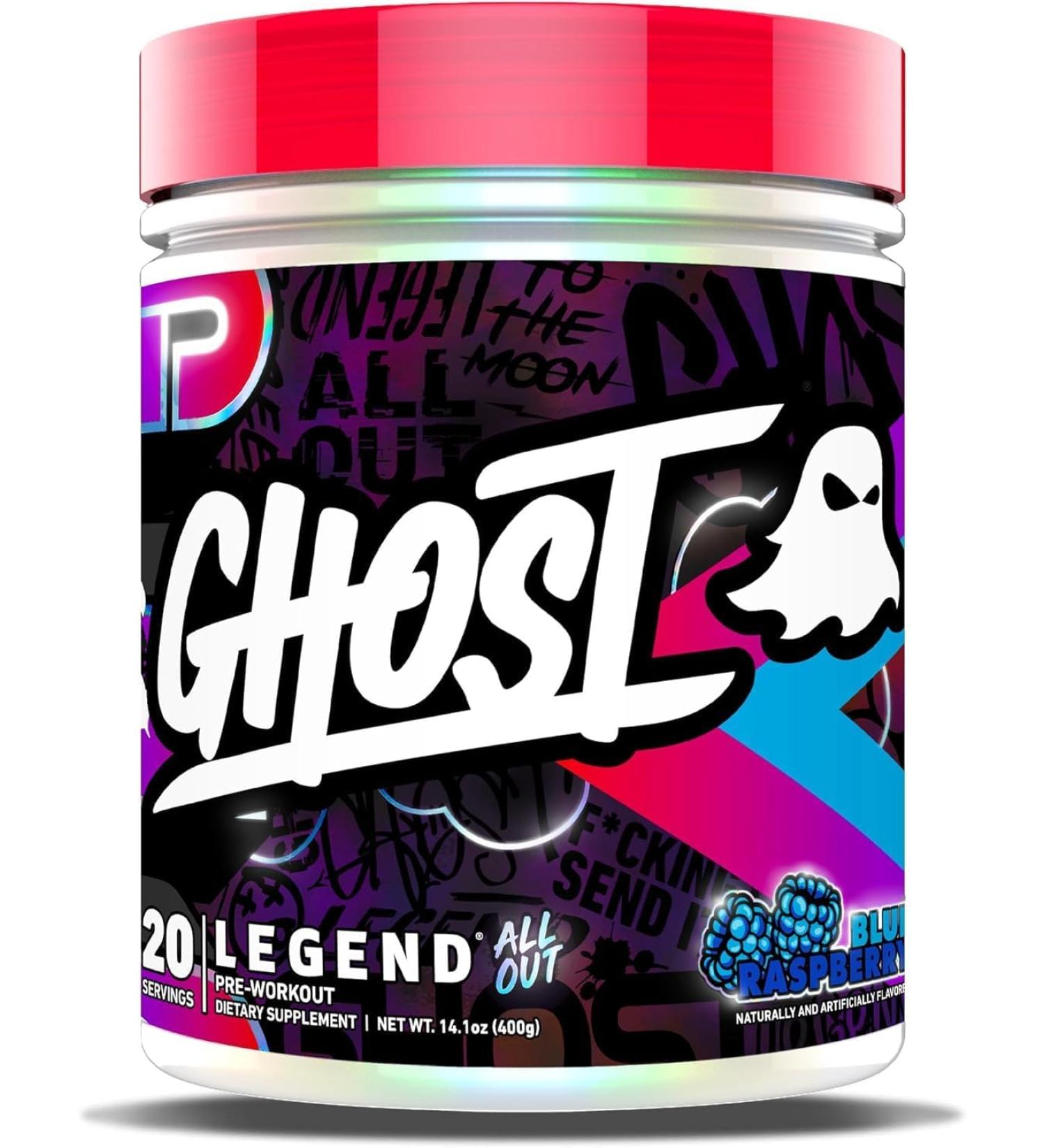 Legend All Out Pre-Workout | Caffeine L-Citrulline & Beta Alanine Blend for Pump Energy & Focus | Sugar-Free Pre-Workout | 40 Servings 400G (Blue Raspberry) - Buy Online on GoSupps.com