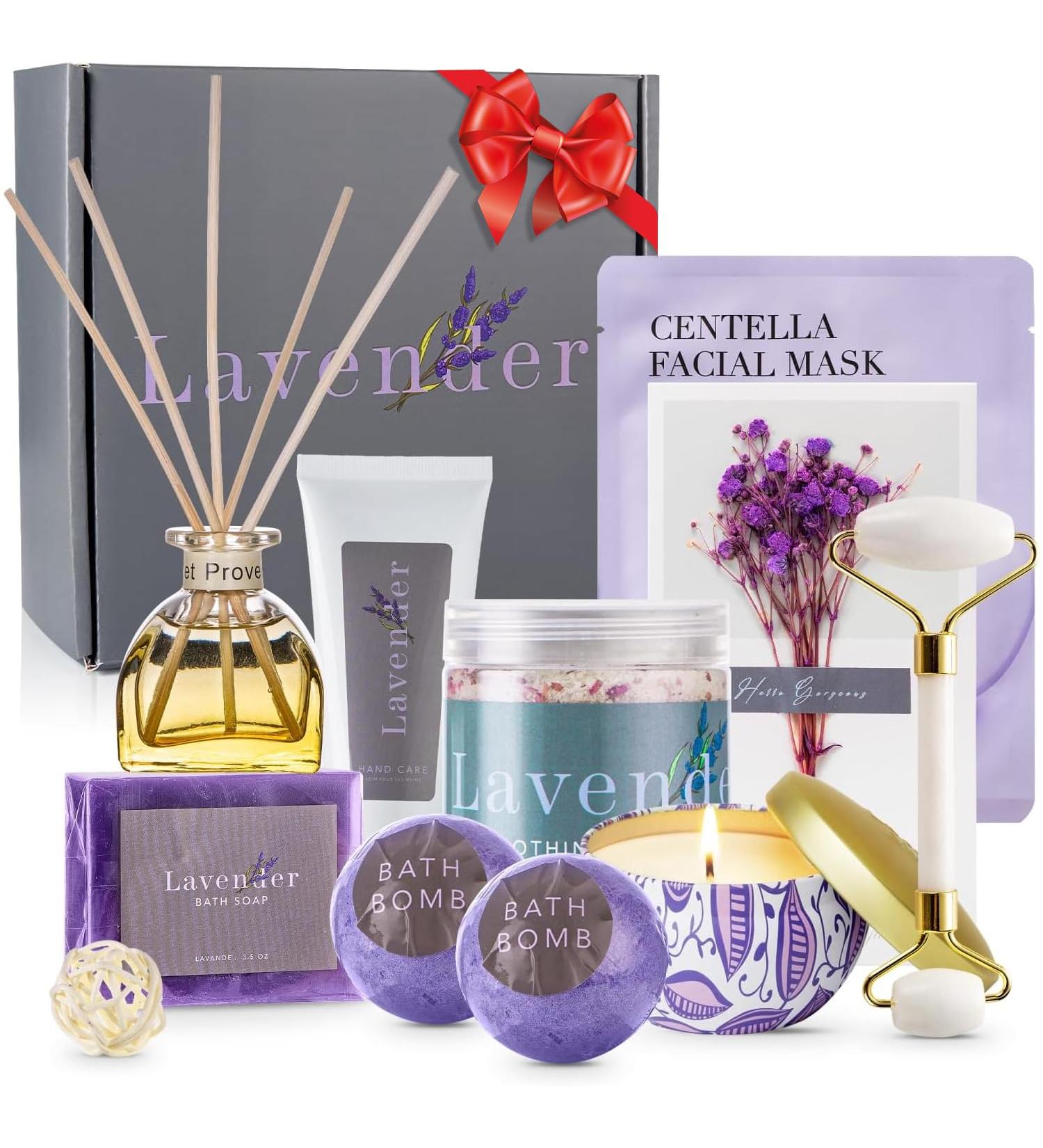 Ultimate Lavender Spa Gift Set - Organic Relaxation Kit for Women | Perfect Gift for Moms & Home Spa Day - Buy Online on GoSupps.com