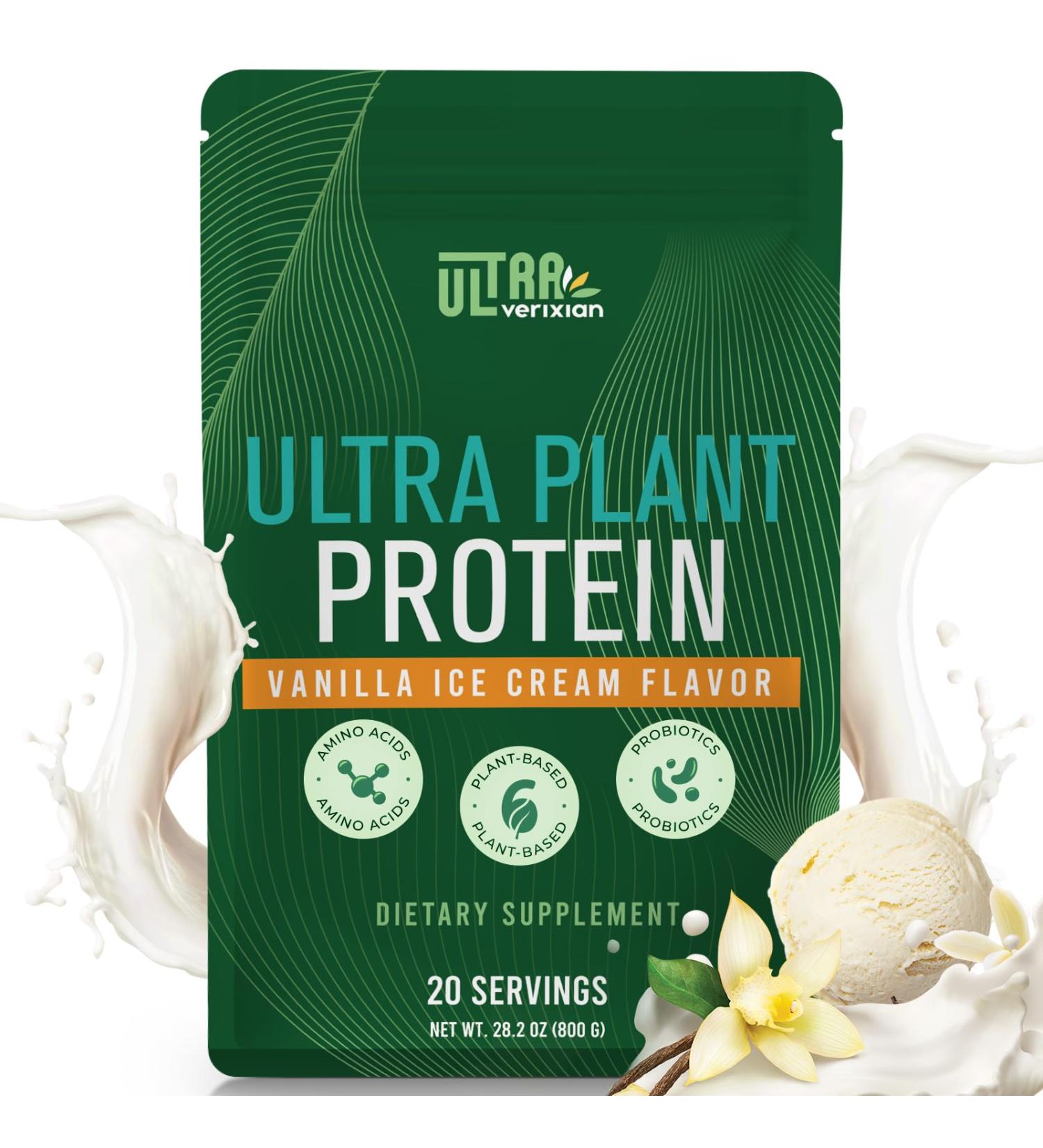 30g Plant-Based Protein Powder 5-in-1 Vegan Protein Powder Vanilla 0g Sugar with 20 Billion CFU Probiotics BCAA Vitamins and Minerals Digestive Support Keto-Friendly Low Carb 20 Servings 1.76 Pound (Pack of 1) - Buy Online on GoSupps.com