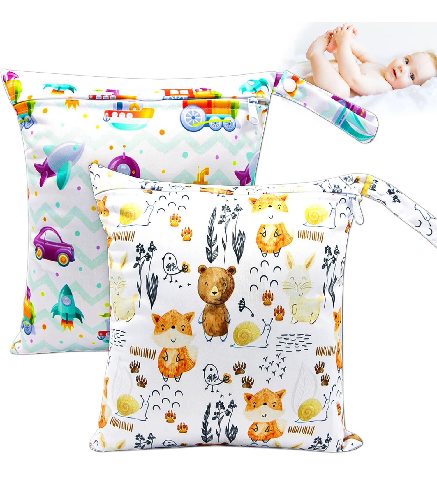 Ntgrty Diaper Bag Set - 2 Piece Waterproof Nappy Bags Wet Dry Laundry Bag for Babies Travel Gym Beach & Camping - Buy Online on GoSupps.com