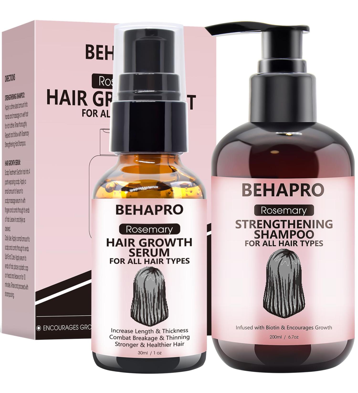 Rosemary Oil Hair Growth Serum & Shampoo - Biotin & Argan for Thinning Hair Perfect Christmas Gifts for Women Moms & Wives - Buy Online on GoSupps.com