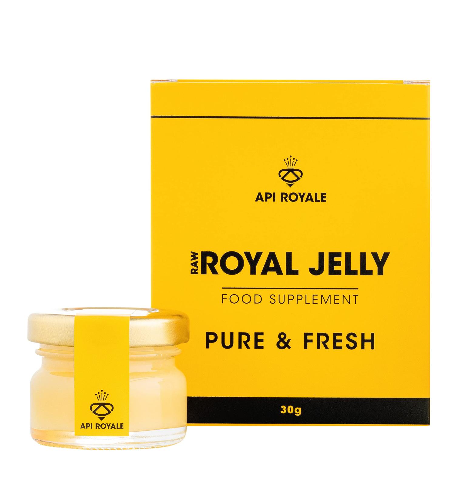 Royal Jelly Pure & Fresh 30g - 100% Natural Royal Jelly Premium Nutritional Supplements - Fresh Royal Jelly with Natural Formula and Gluten Free - Compact Insulated Box with Spoon