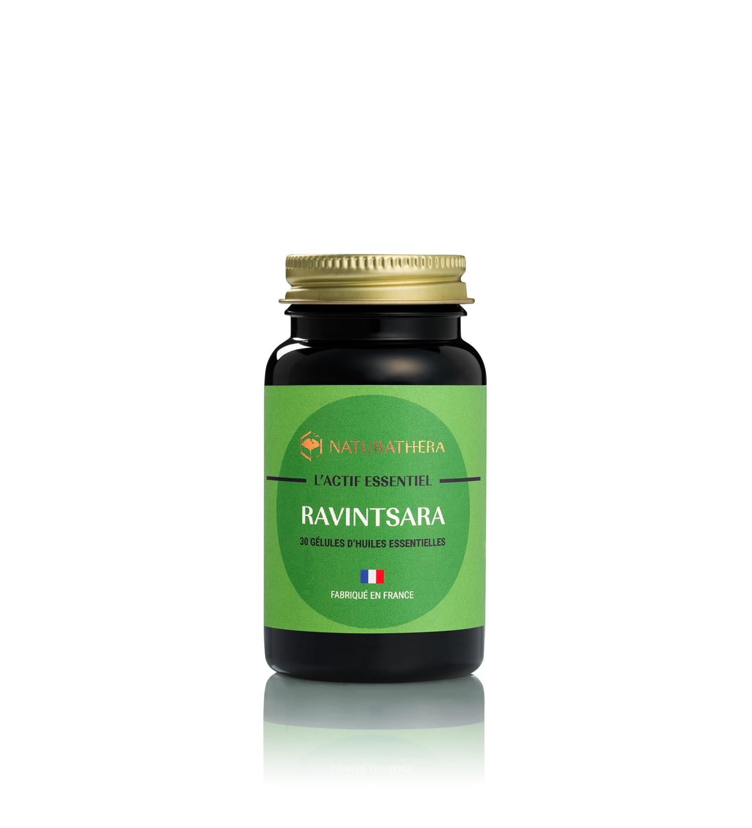 Naturath ra RAVINTSARA Essential Oil Capsules - Immunity & Respiratory Comfort - Organic & Chemotyped HE - 50mg HE/Capsule - 30 Capsules - Made in France - Vegan - Phyto-estrogen Free - Buy Online on GoSupps.com