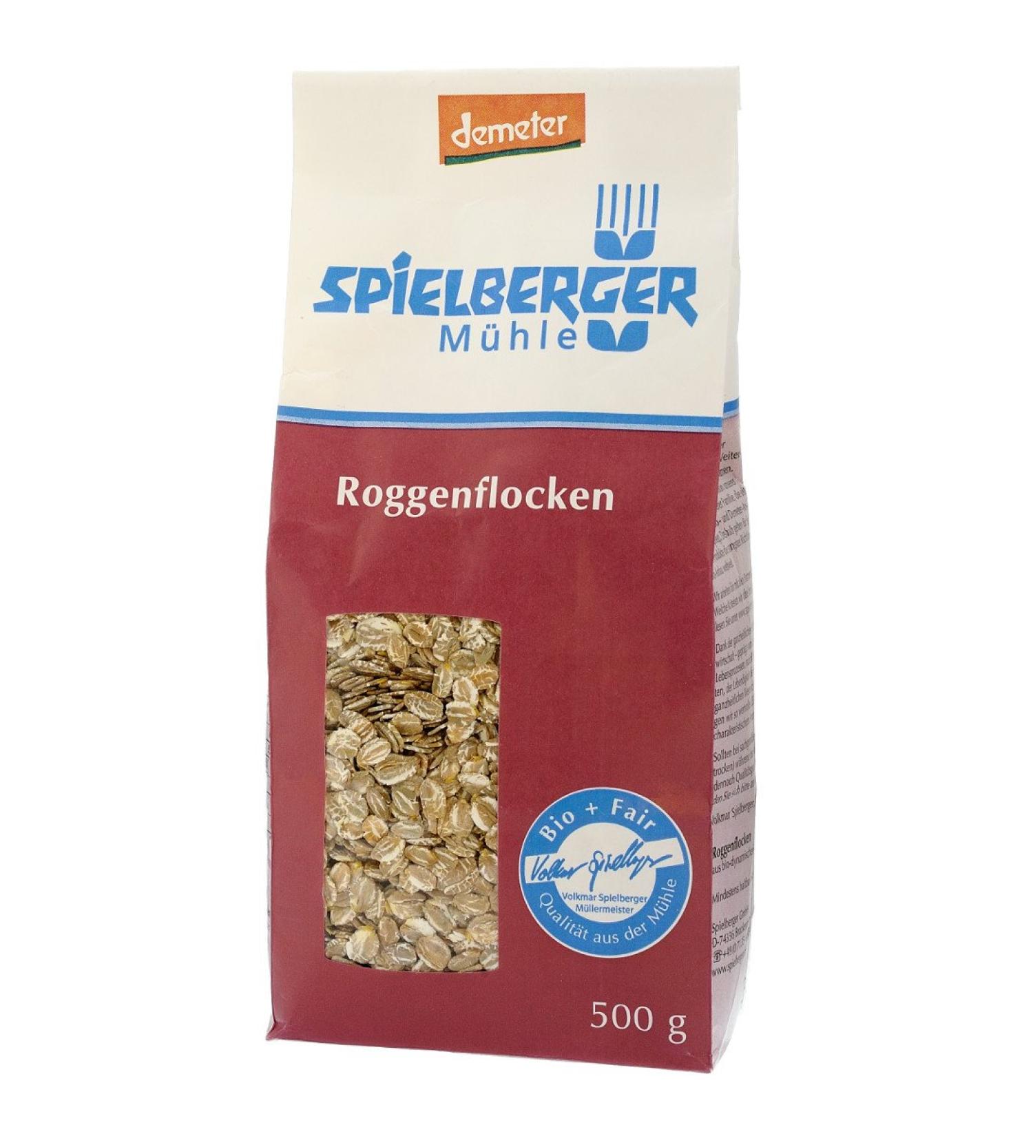 Spielberger Demeter Organic Rye Flakes 500 g