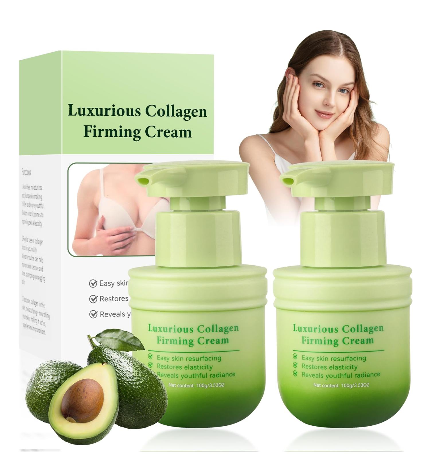  Generisch 2 Pack Luxury Collagen Firming Cream Plant Extracts Body Lotion Women Nourishing Fast Absorbing Luxury Collagen Cream for Neck Chest Arm Legs - Buy Online on GoSupps.com