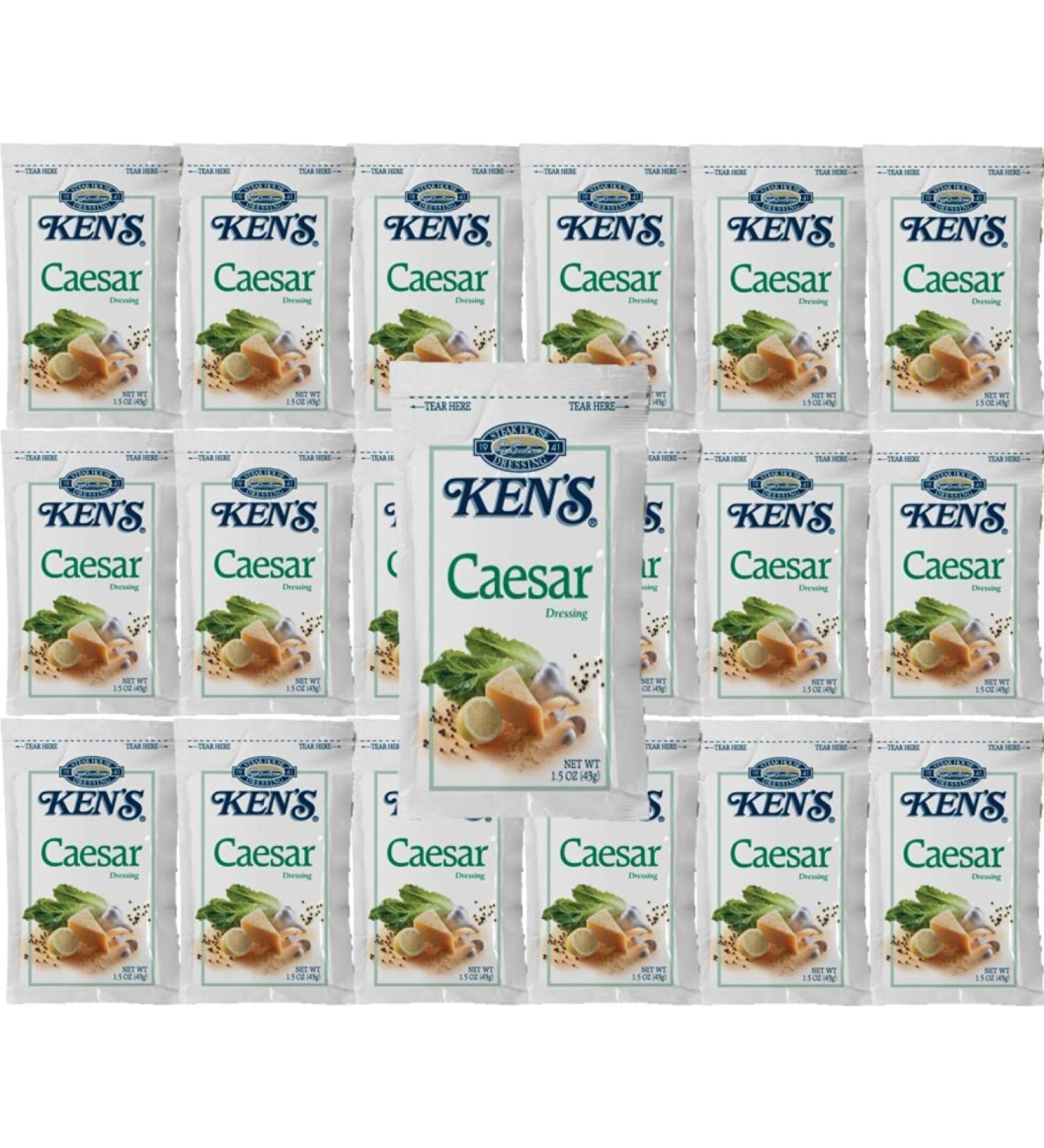 Ken's Steakhouse Caesar Dressing Packets - 1.5 oz each (16 Count) - Buy Online on GoSupps.com