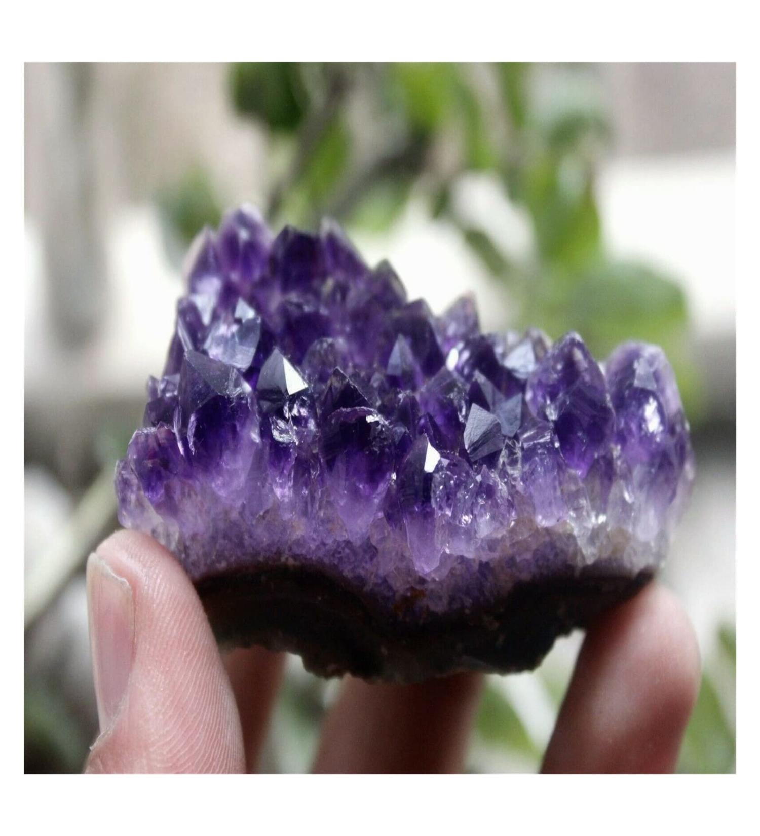 Natural Crystal Rough Crystal Cluster Natural Mini Amethyst Crystal Clusters of RAW ORE (Size : 200-250g) - Buy Online on GoSupps.com
