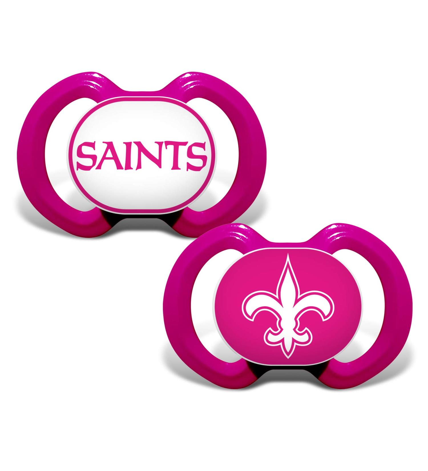 BabyFanatic Girls Pink Pacifier 2-Pack - NFL New Orleans Saints Officially Licensed Gear - Buy Online on GoSupps.com