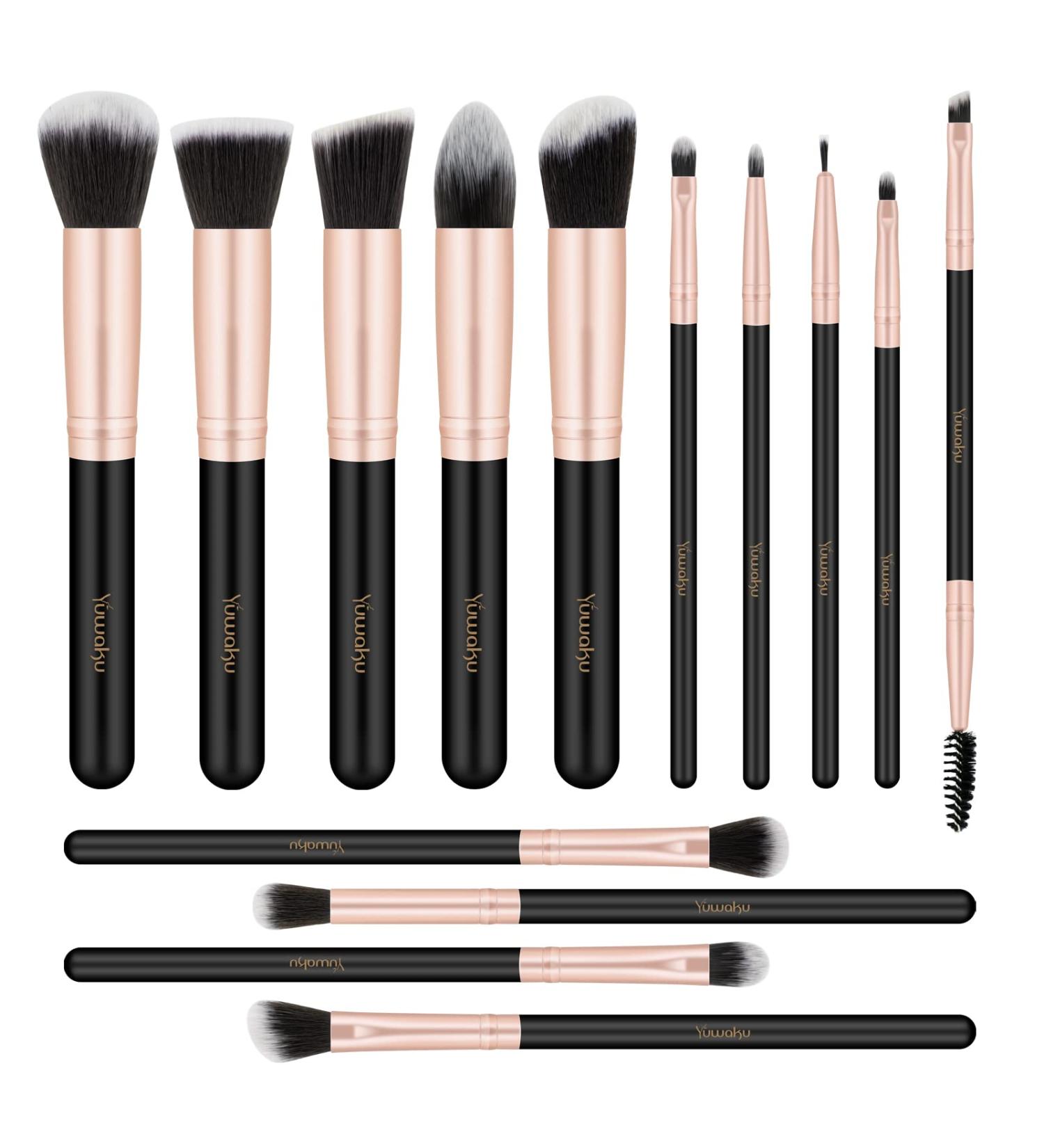 14PCS Black Makeup Brushes Set - Essential Make up Kit - Buy Online on GoSupps.com