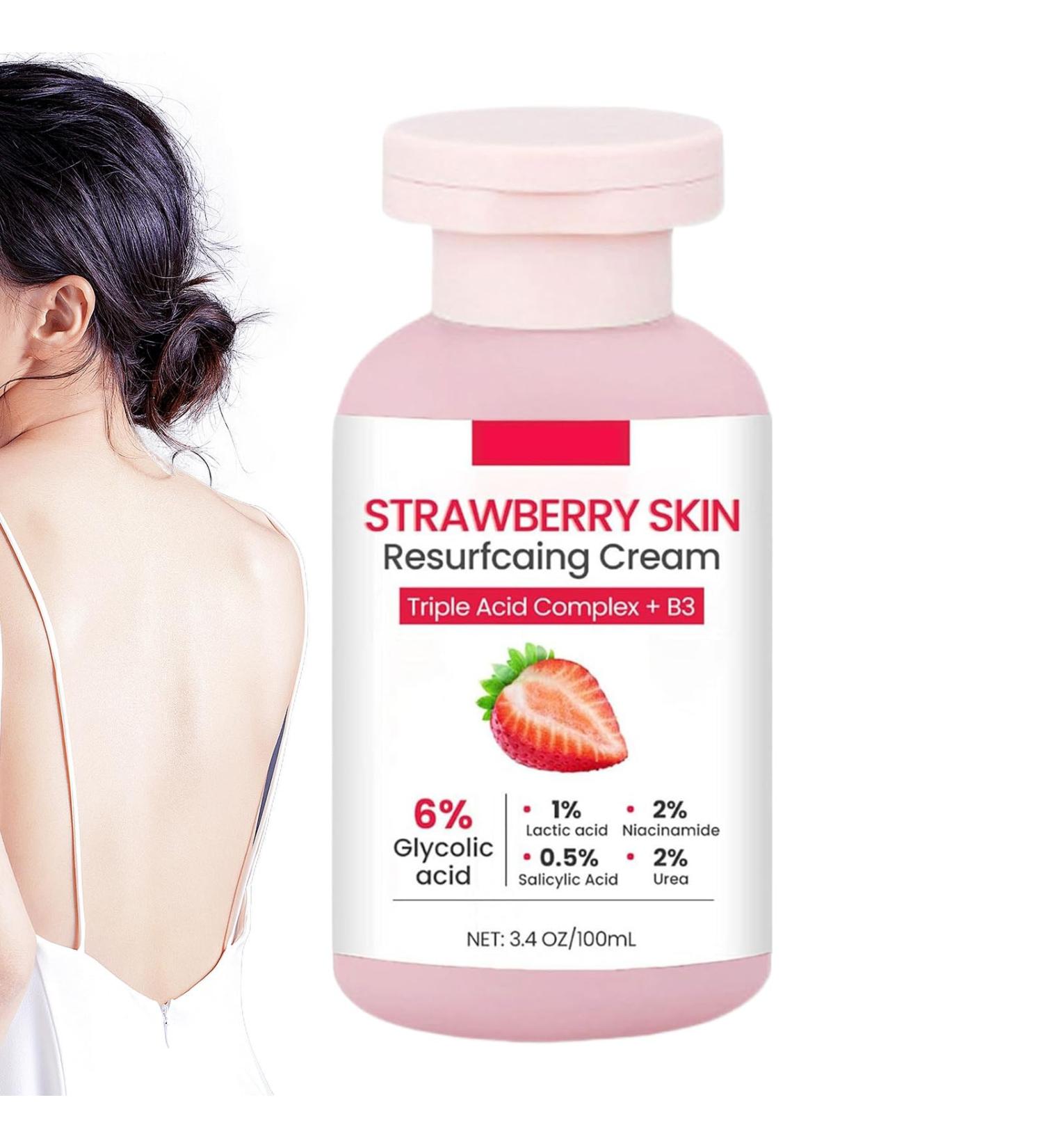  Fmzrbnih Strawberry Skin Lotion 100ml Body Scrub Strawberry Skin Cream For Legs - Softening Moisturizing Body Lotion For Chicken Neck Arm Legs Face Travel - Buy Online on GoSupps.com