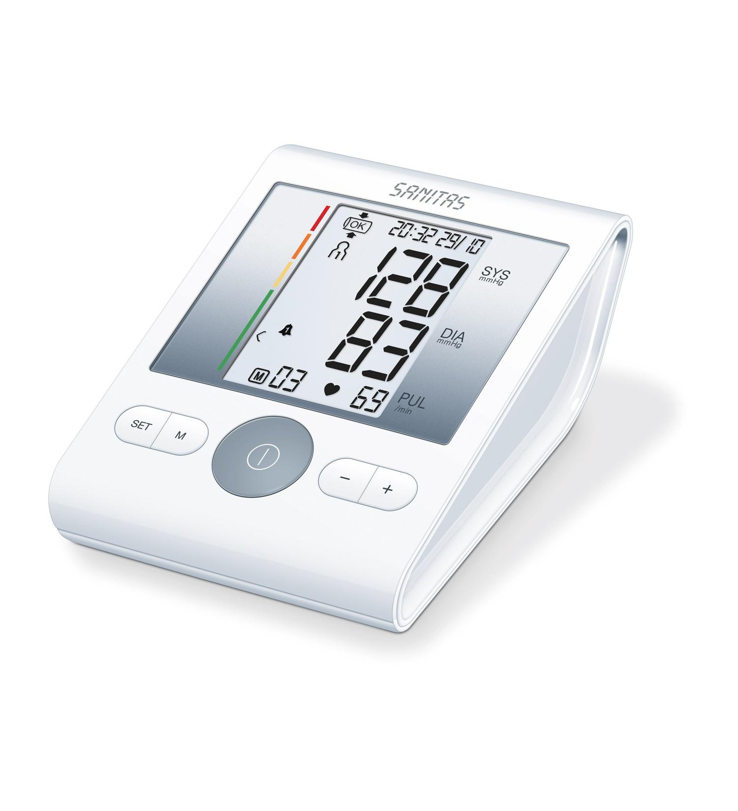 Buy Sanitas SBM 22 Upper Arm Blood Pressure Monitor - Cuff Fit Control & Color Classification | International Shipping - Buy Online on GoSupps.com