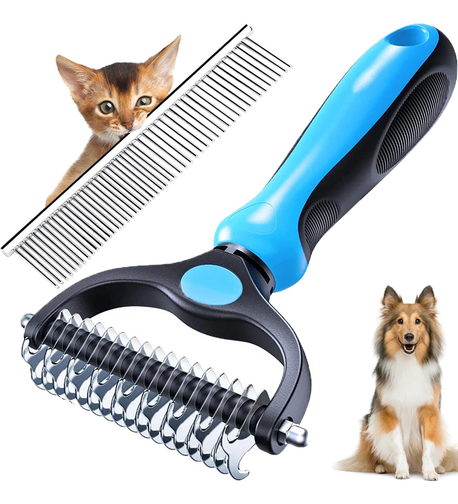Belsvor Dog & Cat Brush - 17+9 Teeth Undercoat & Knot Removal - Ideal for Long-Haired Pets - Buy Online on GoSupps.com