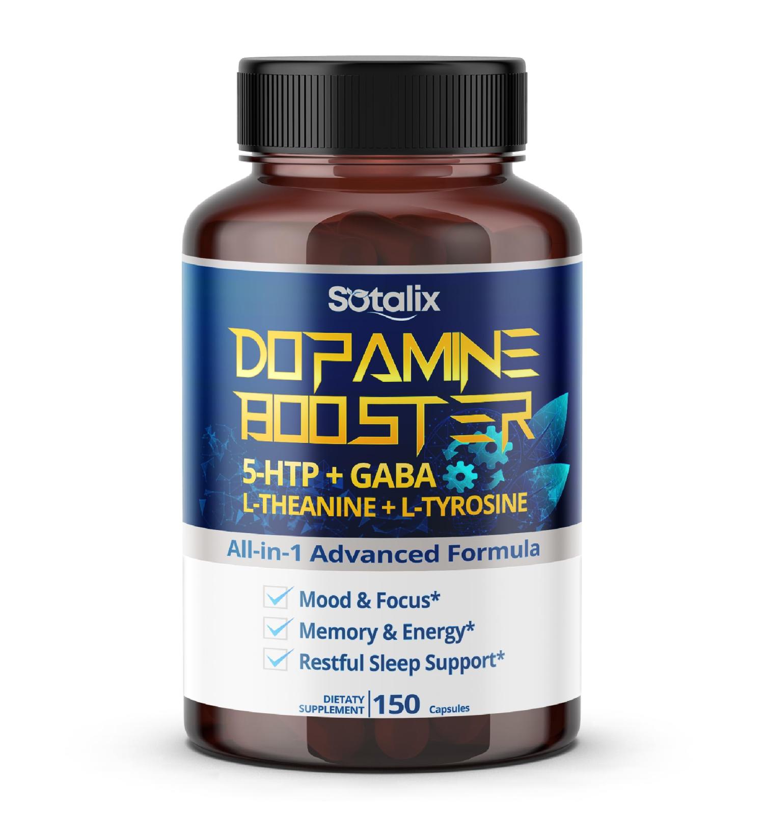 5-HTP + GABA with L-Theanine + L-Tyrosine - Mood & Focus Memory & Energy Restful Sleep Support (150-day Supply (Pack of 1)) - Buy Online on GoSupps.com